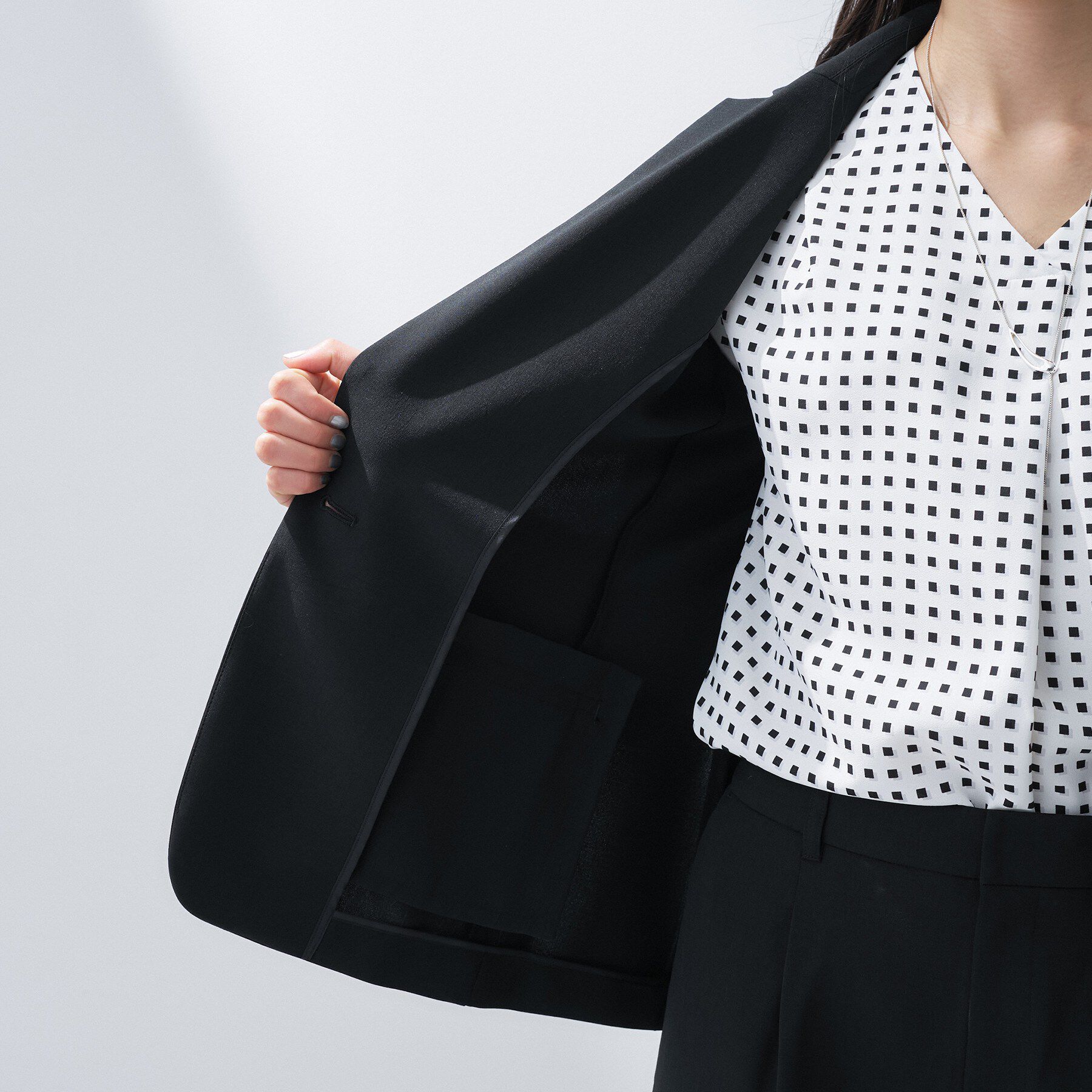 INDIVI「【定番スーツ／UVケア／洗える】ウール調テーラードジャケット」|スーツ|