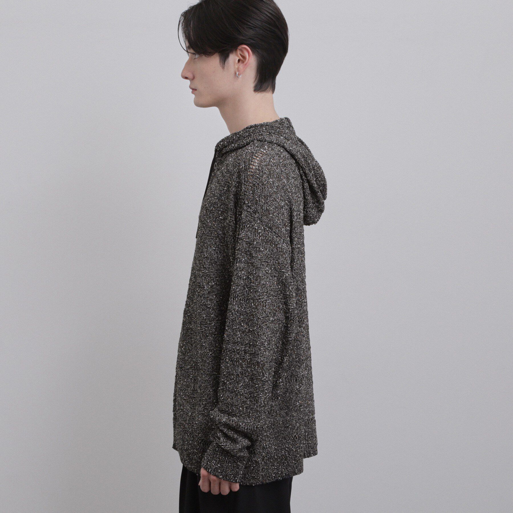 tk.TAKEO KIKUCHI「パターンドメッシュニットパーカー」|ニット・セーター|