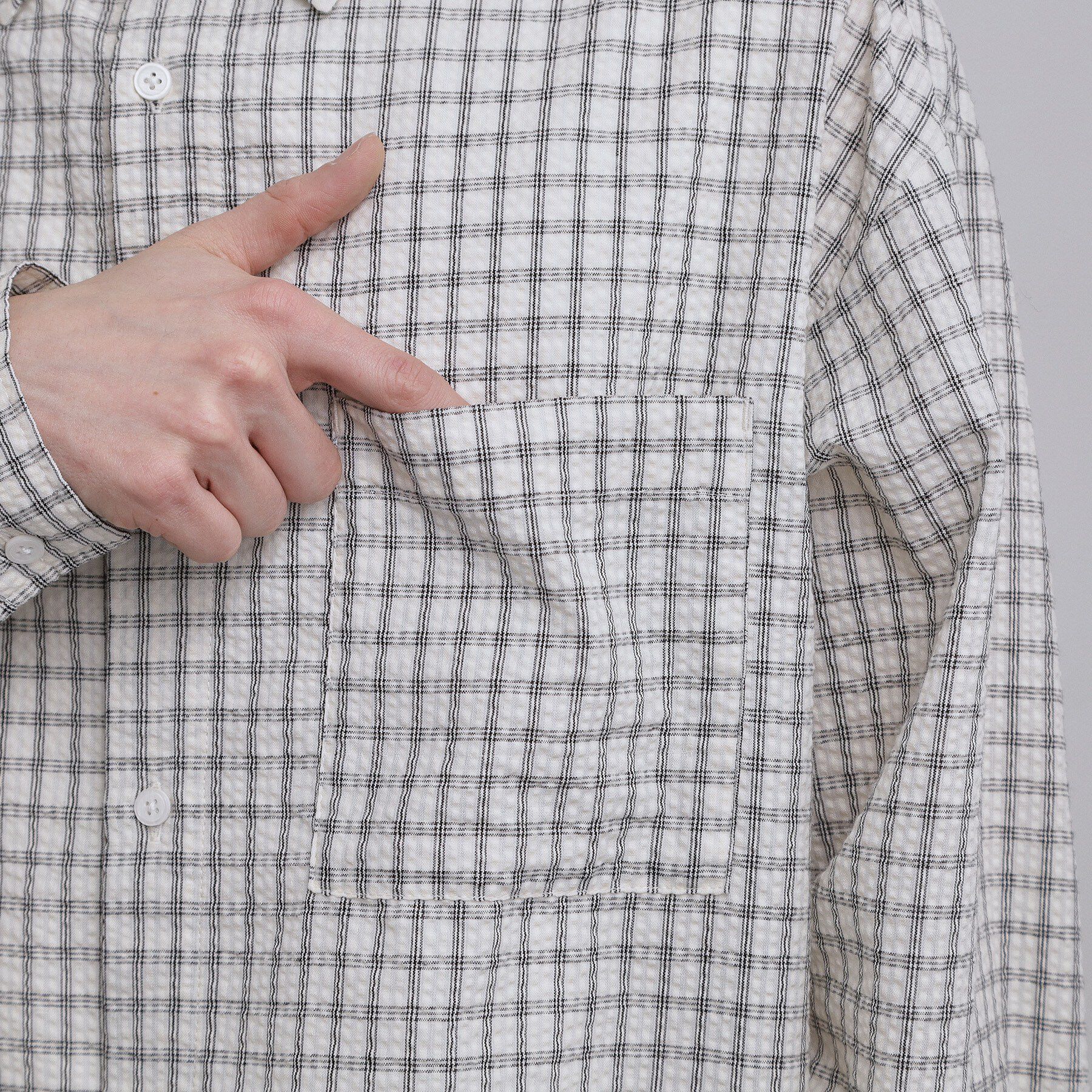 tk.TAKEO KIKUCHI「シアサッカーチェックシャツ」|シャツ・ブラウス|