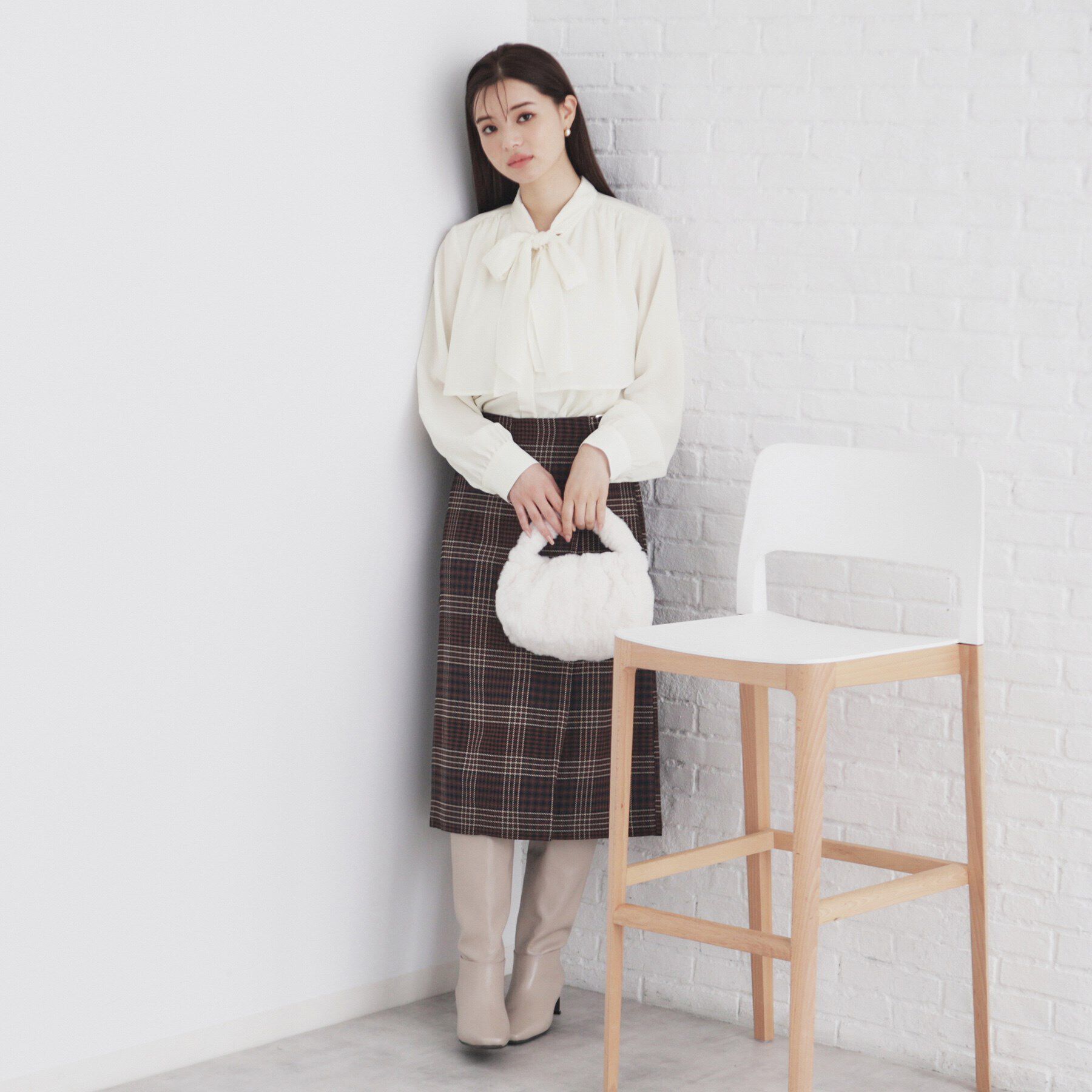 index「《5color/XS-LLsize》レイヤードボウタイブラウス【洗濯機洗い可/イージーアイロン】」|シャツ・ブラウス|