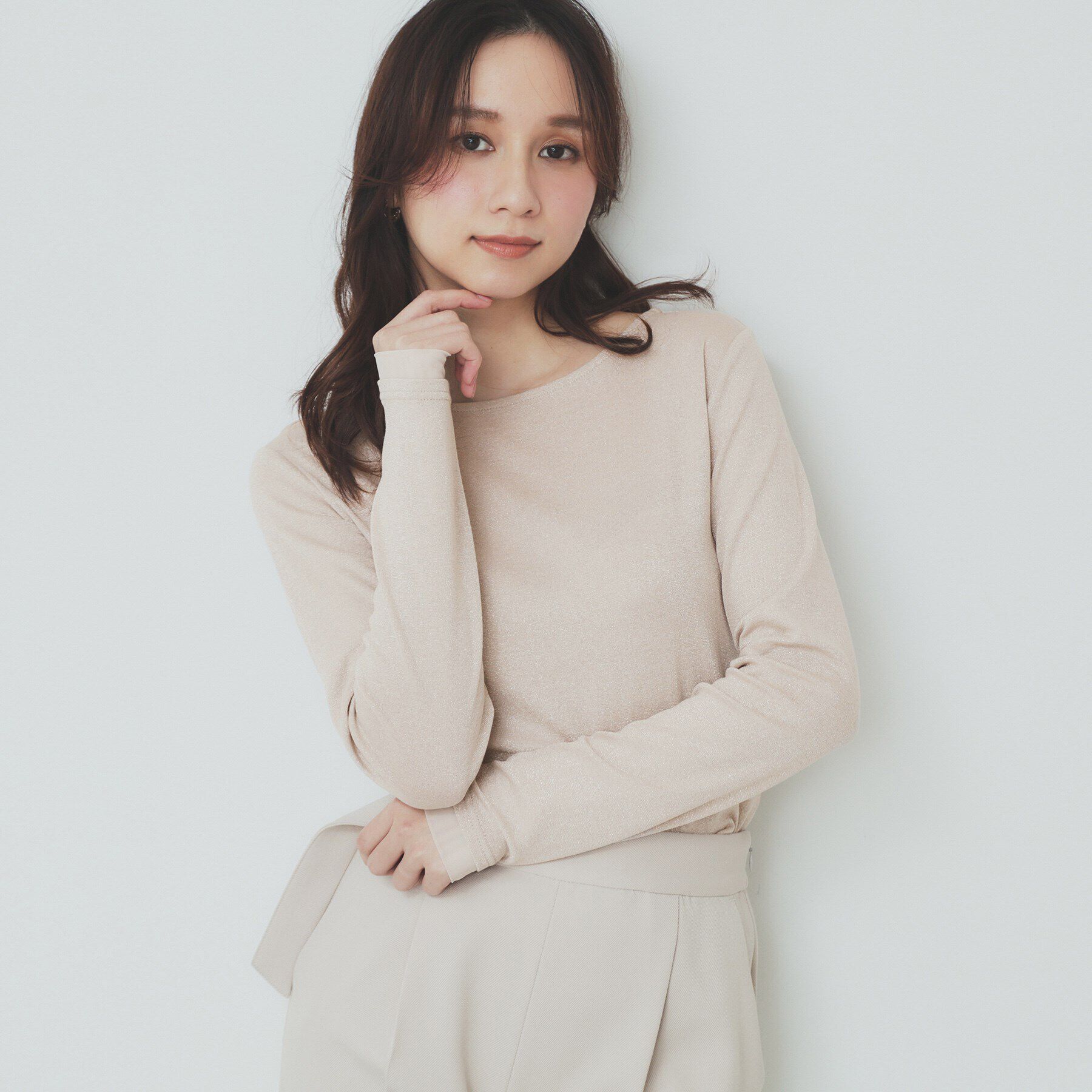 index「ラメシアーチュールトップス【洗濯機洗い可】」|Tシャツ・カットソー|