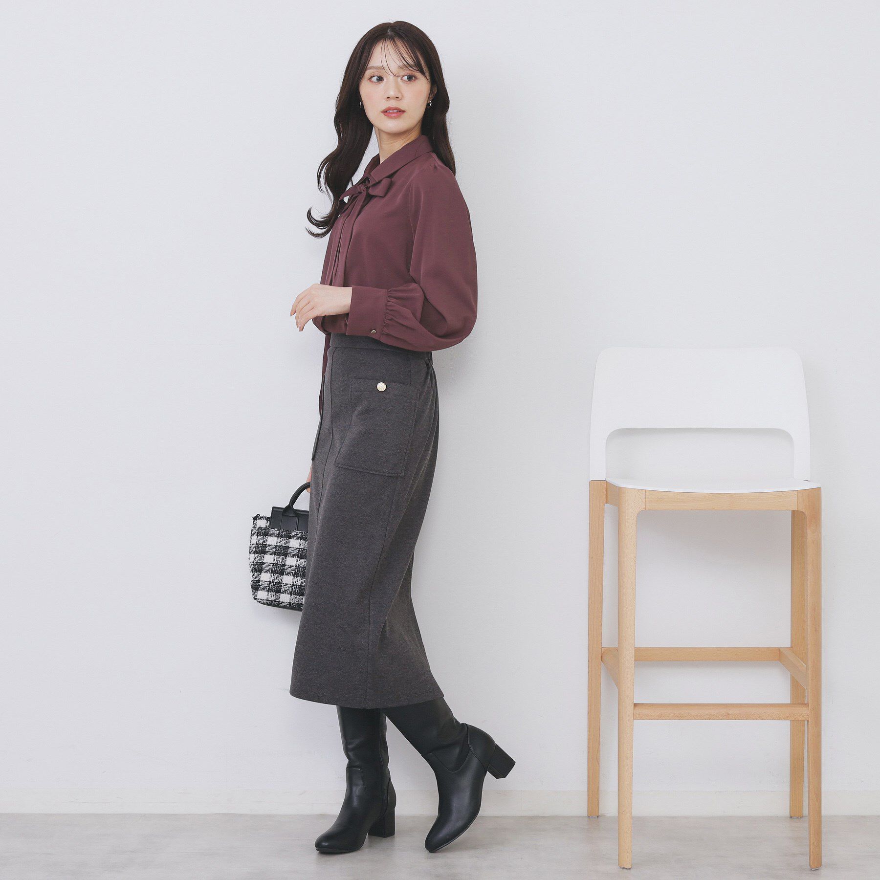 index「2枚衿ボウタイブラウス【洗濯機OK/防シワ/イージーアイロン】」|シャツ・ブラウス|