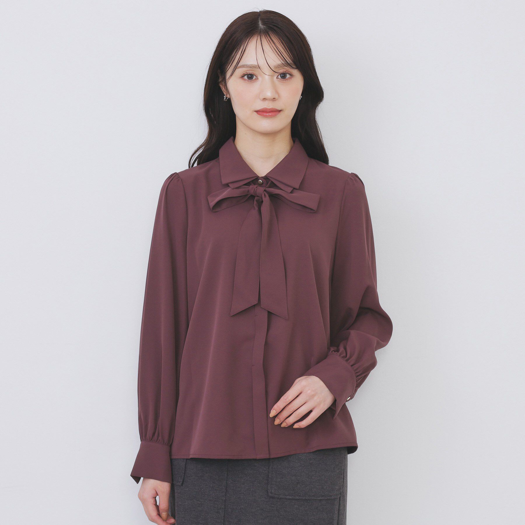 index「2枚衿ボウタイブラウス【洗濯機OK/防シワ/イージーアイロン】」|シャツ・ブラウス|