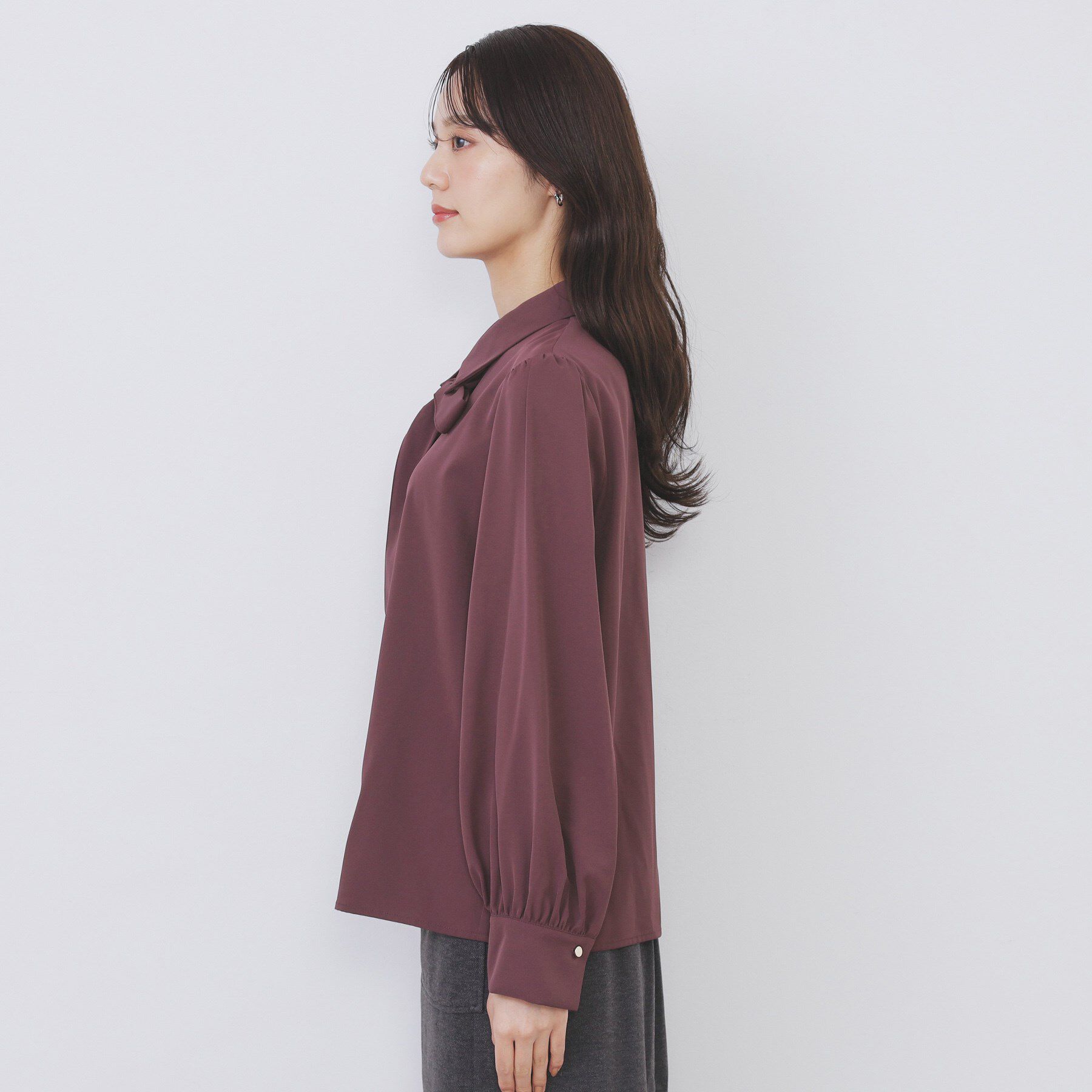 index「2枚衿ボウタイブラウス【洗濯機OK/防シワ/イージーアイロン】」|シャツ・ブラウス|