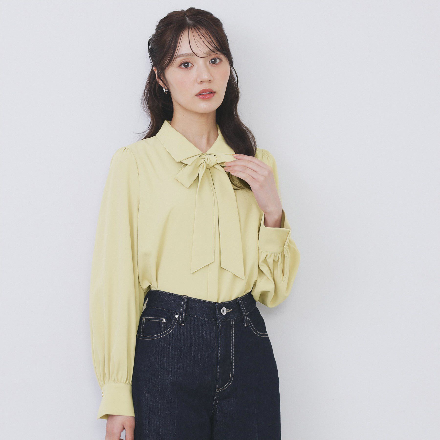 index「2枚衿ボウタイブラウス【洗濯機OK/防シワ/イージーアイロン】」|シャツ・ブラウス|