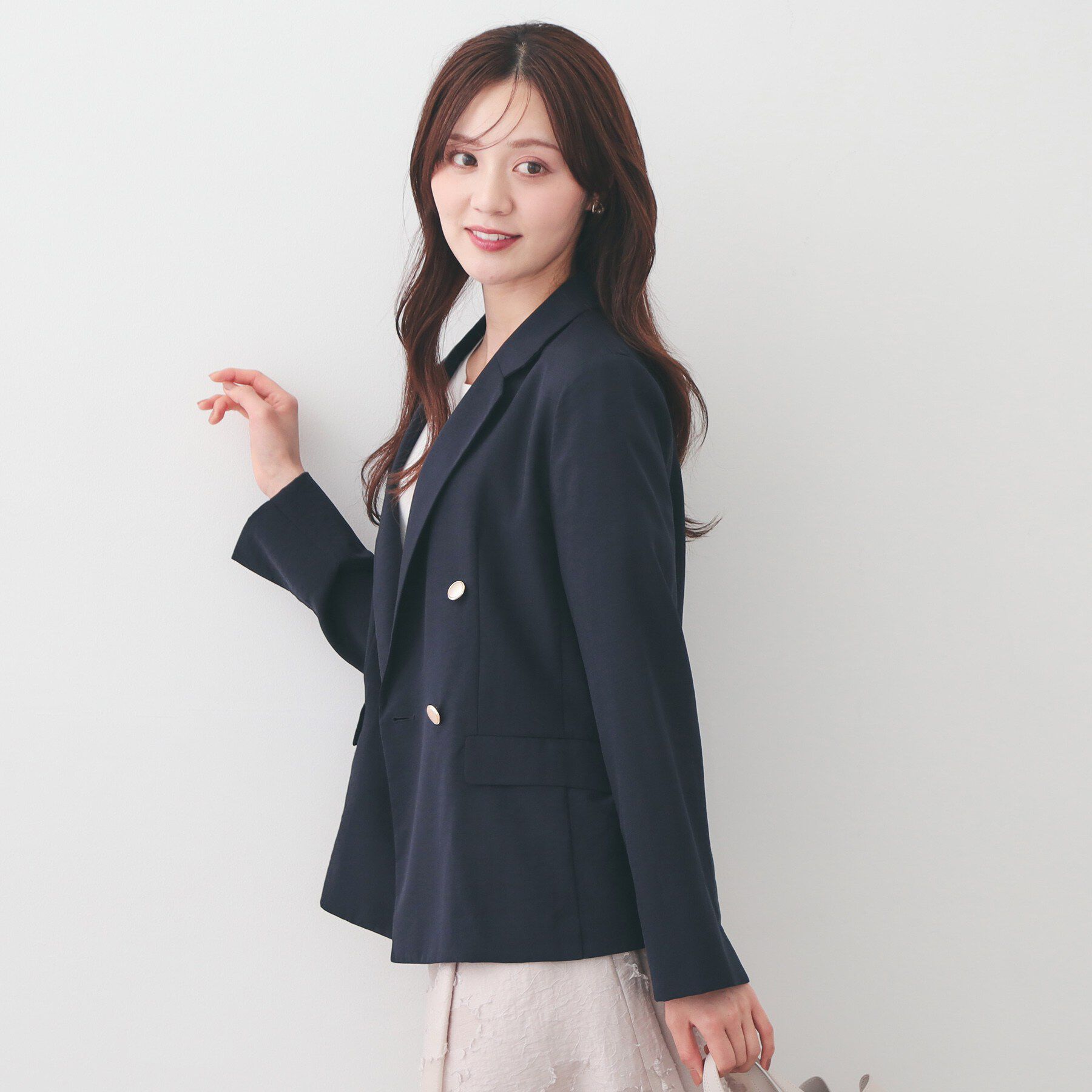index「多機能ダブルブレストテーラードジャケット【洗濯機OK/接触冷感/吸水速乾/イージーアイロン/防シワ】」|テーラードジャケット|