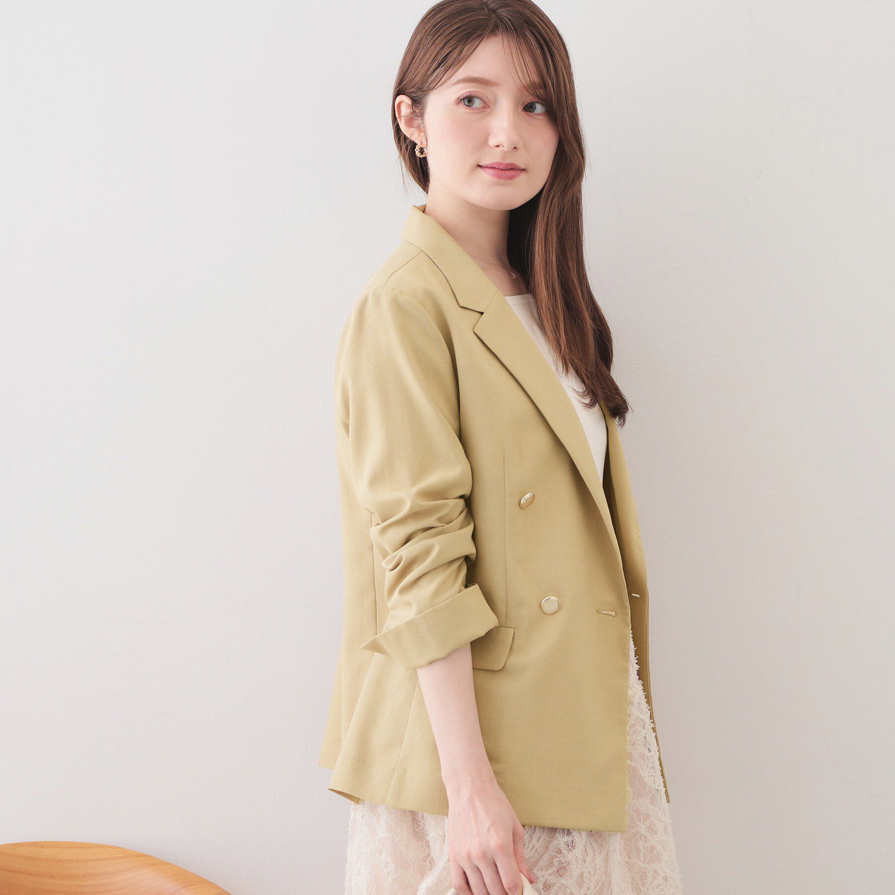 index「多機能ダブルブレストテーラードジャケット【洗濯機OK/接触冷感/吸水速乾/イージーアイロン/防シワ】」|テーラードジャケット|