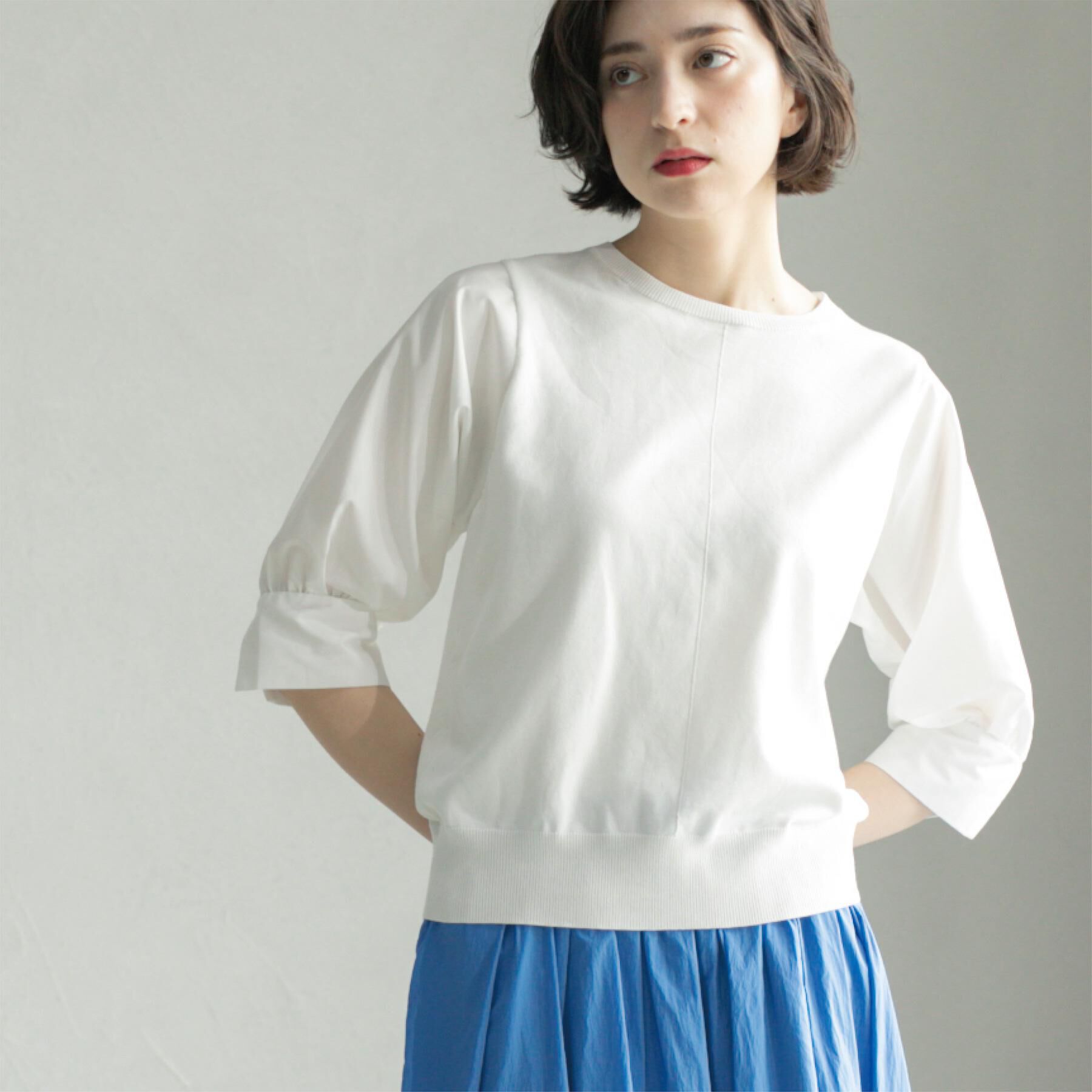 OPAQUE.CLIP「フハクスリーブドッキングニット【洗濯機洗い可】」|ニット・セーター|