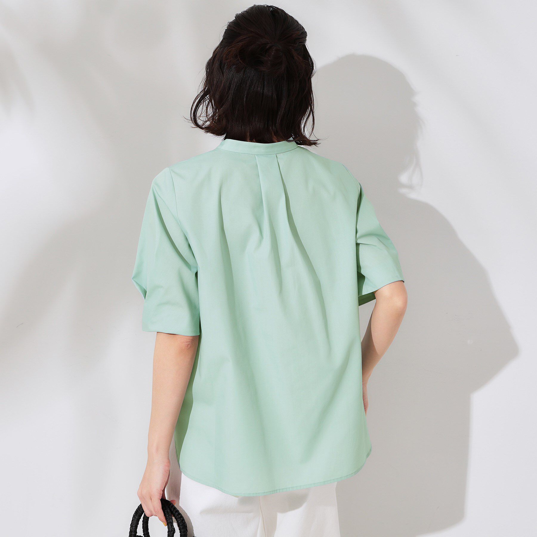 OPAQUE.CLIP「スキッパータックスリーブブラウス【洗濯機洗い可】」|シャツ・ブラウス|