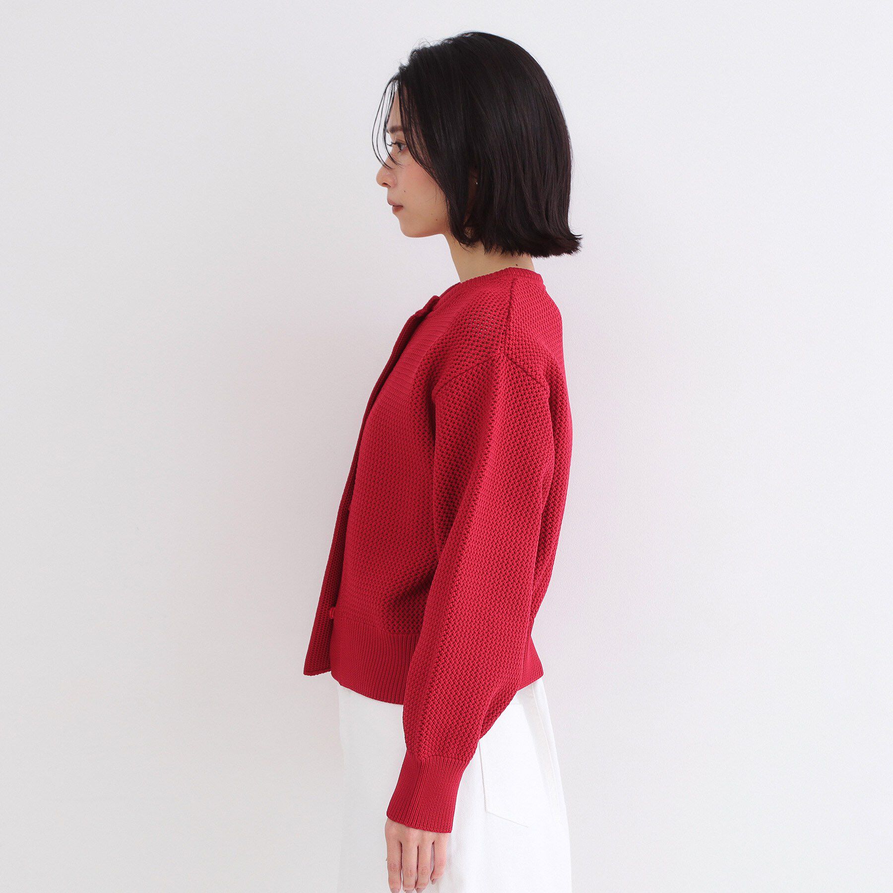 OPAQUE.CLIP「メッシュニットカーディガン【洗濯機OK】」|カーディガン|