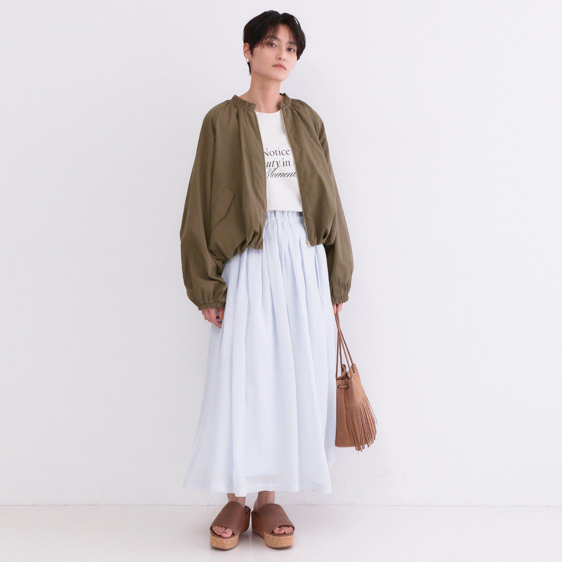 OPAQUE.CLIP「撥水 裾バルーンブルゾン【洗濯機OK】」|ブルゾン・スタジャン|