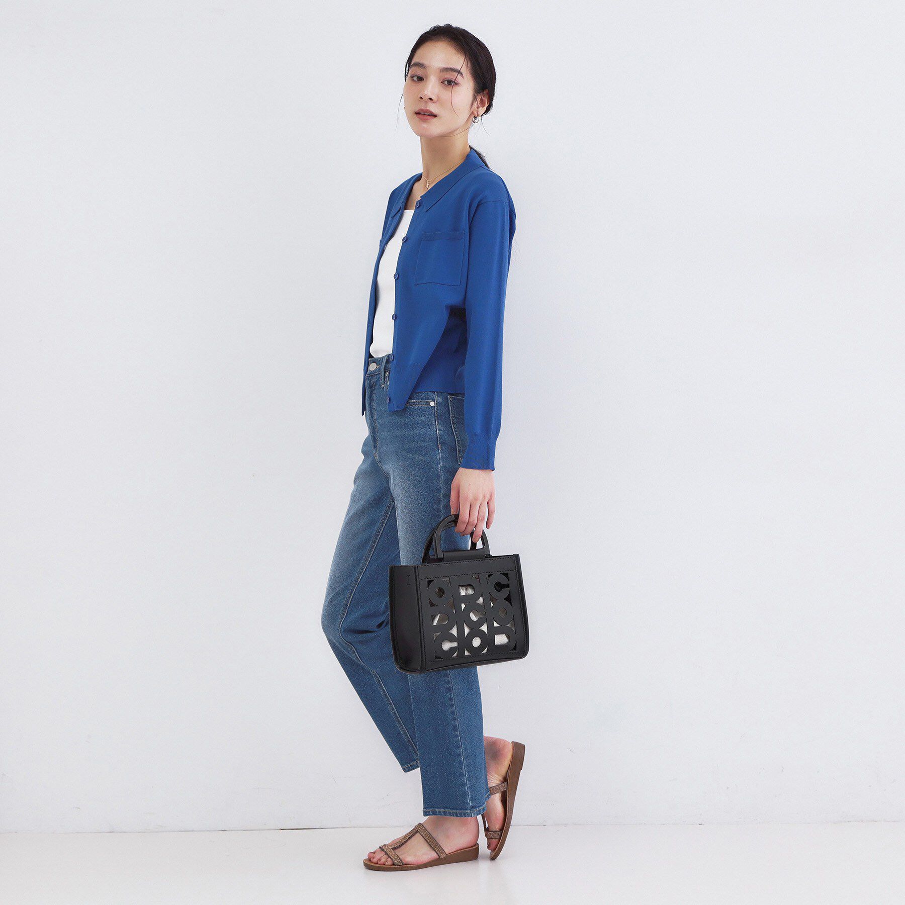 OPAQUE.CLIP「2WAYパンチングショルダートート」|トートバッグ|