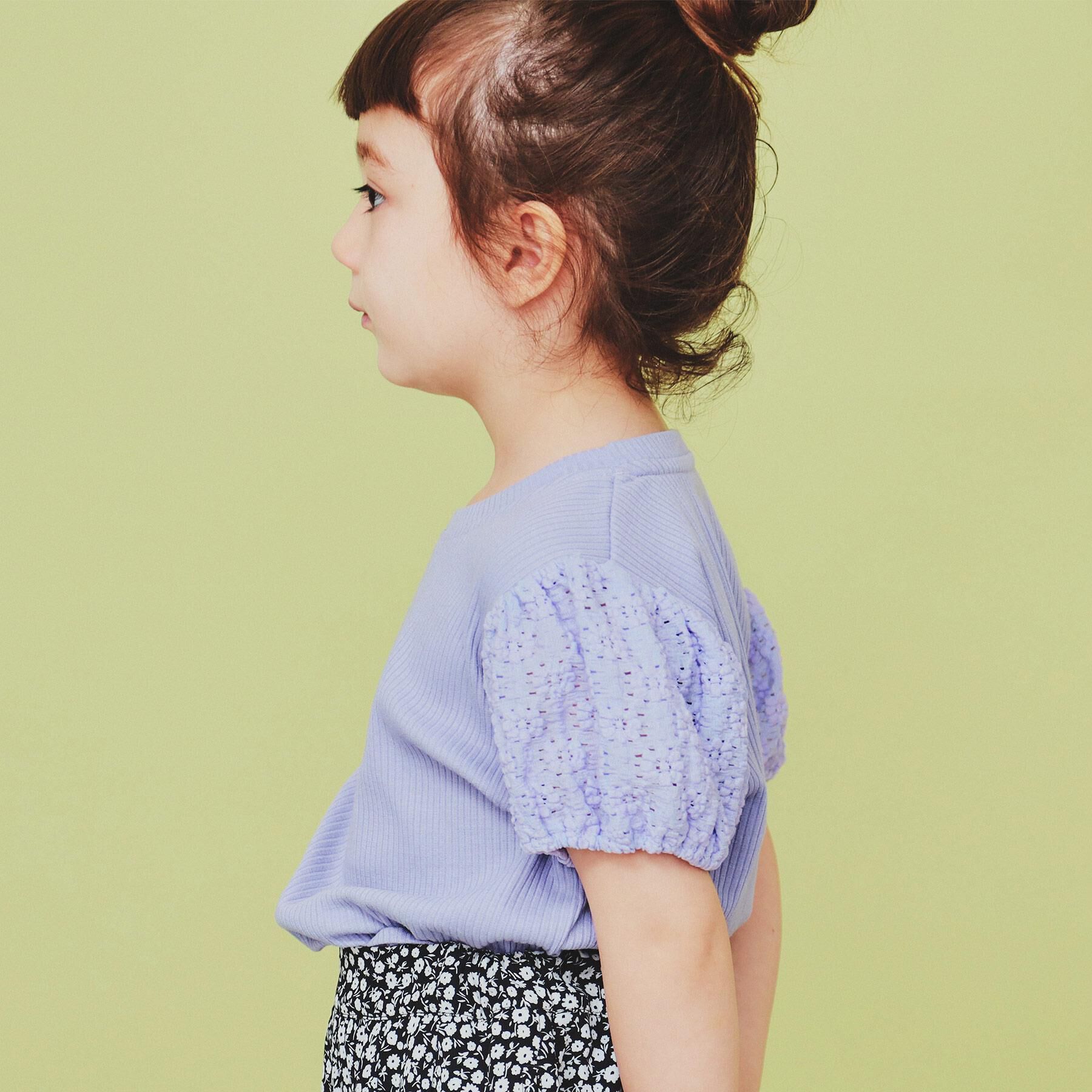 THE SHOP TK「【100-150】バルーンスリーブ半袖プルオーバー/洗濯機OK」|Tシャツ・カットソー|