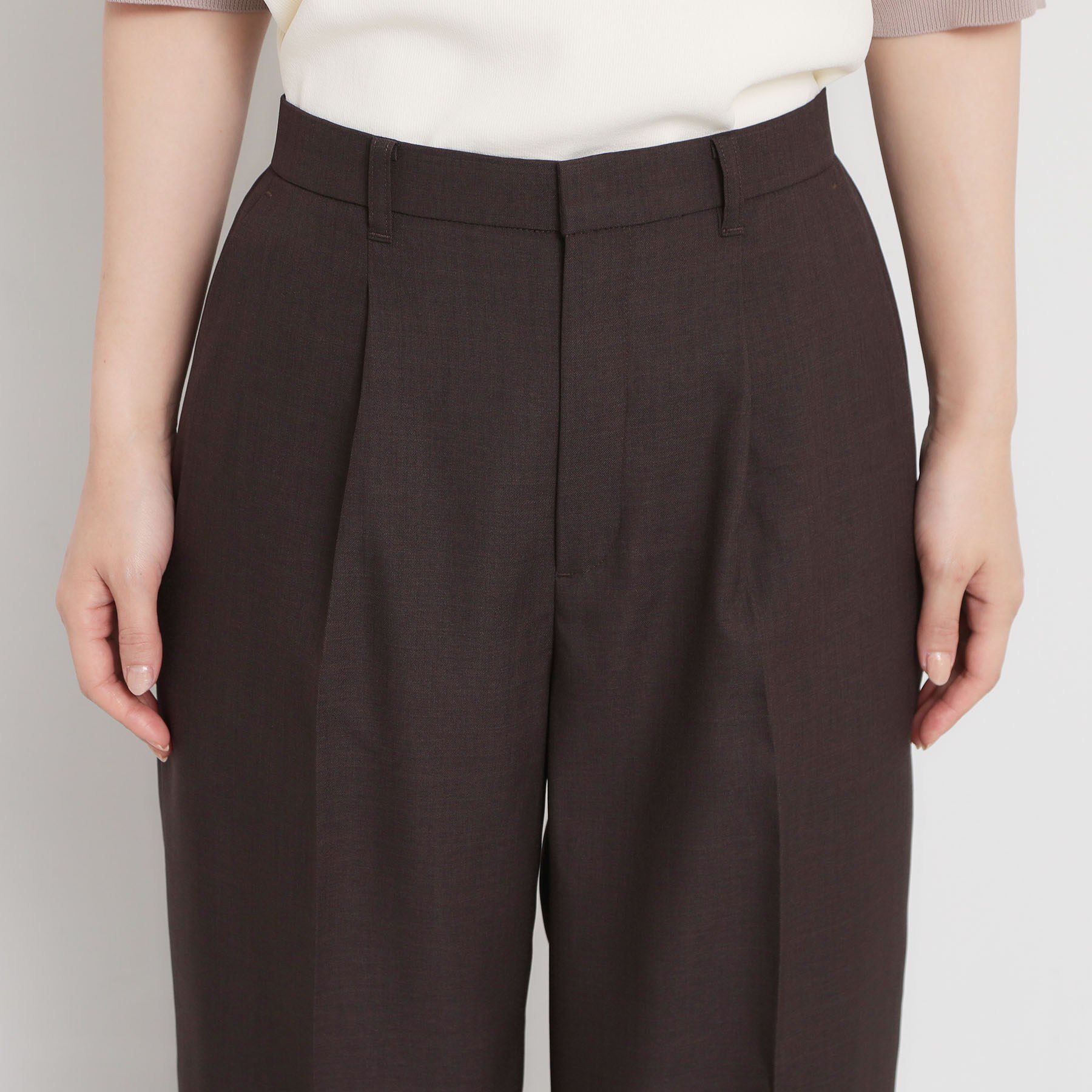 THE SHOP TK「【洗える】 麻調ワイドパンツ」|その他|