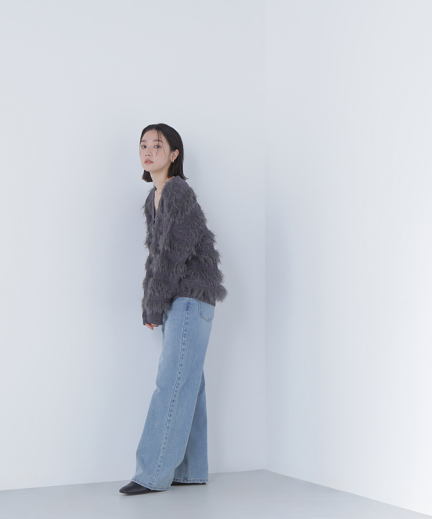  「フリンジボーダーカーディガン」|ニット・セーター|