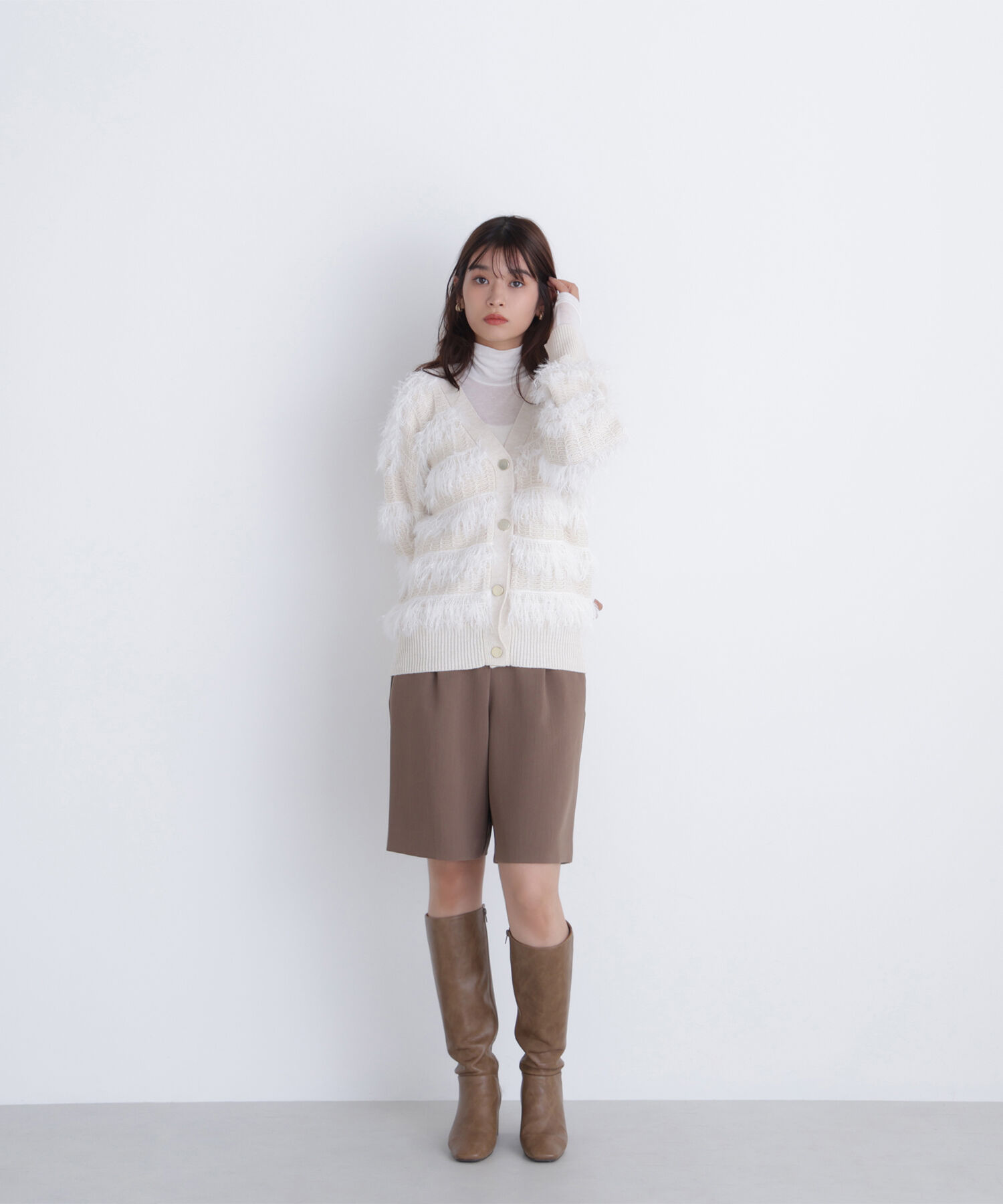  「フリンジボーダーカーディガン」|ニット・セーター|