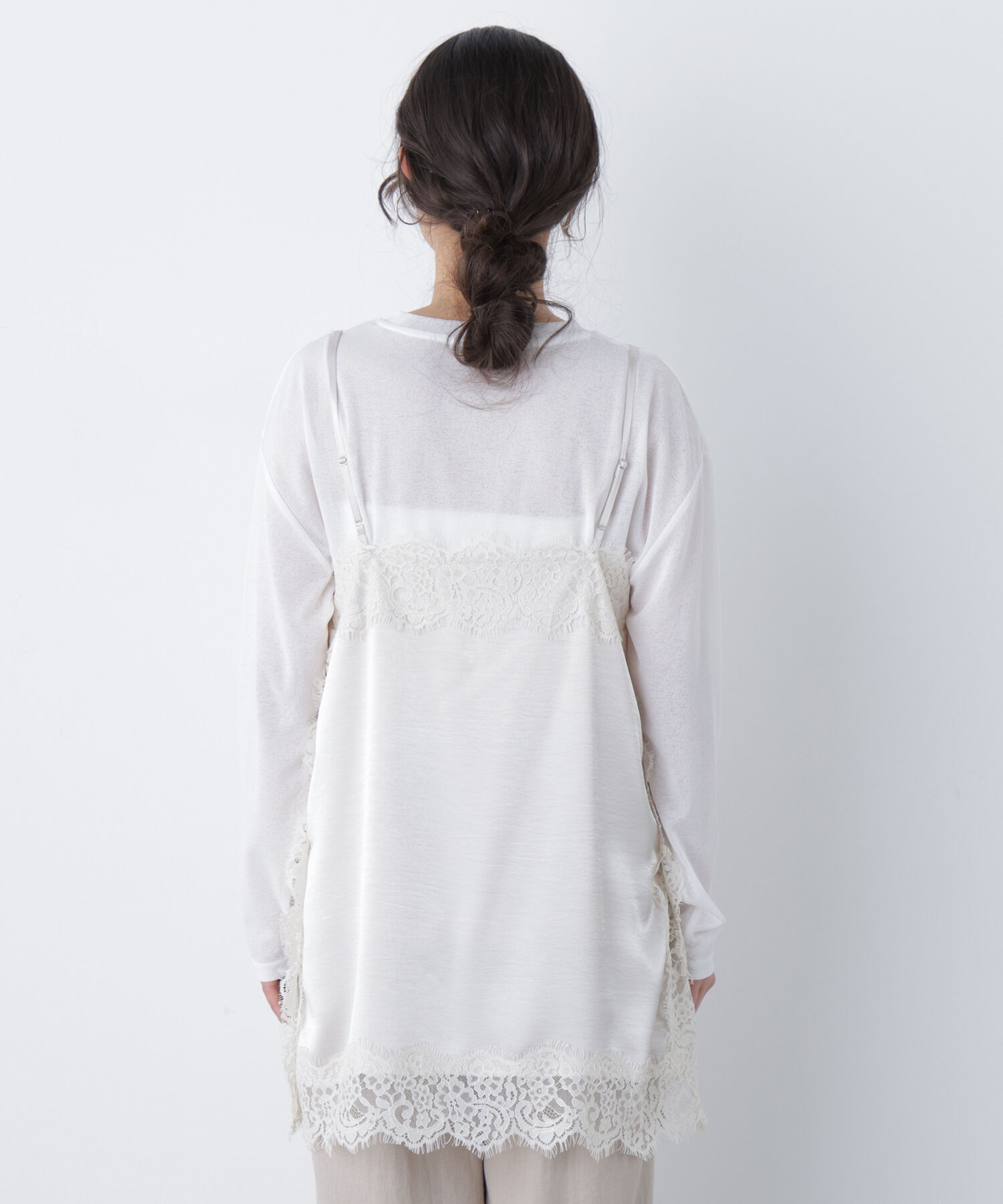  「〈N.〉サテンレースキャミソール」|シャツ・ブラウス|