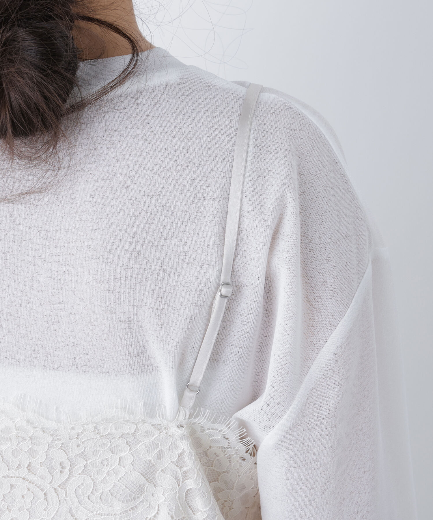  「〈N.〉サテンレースキャミソール」|シャツ・ブラウス|