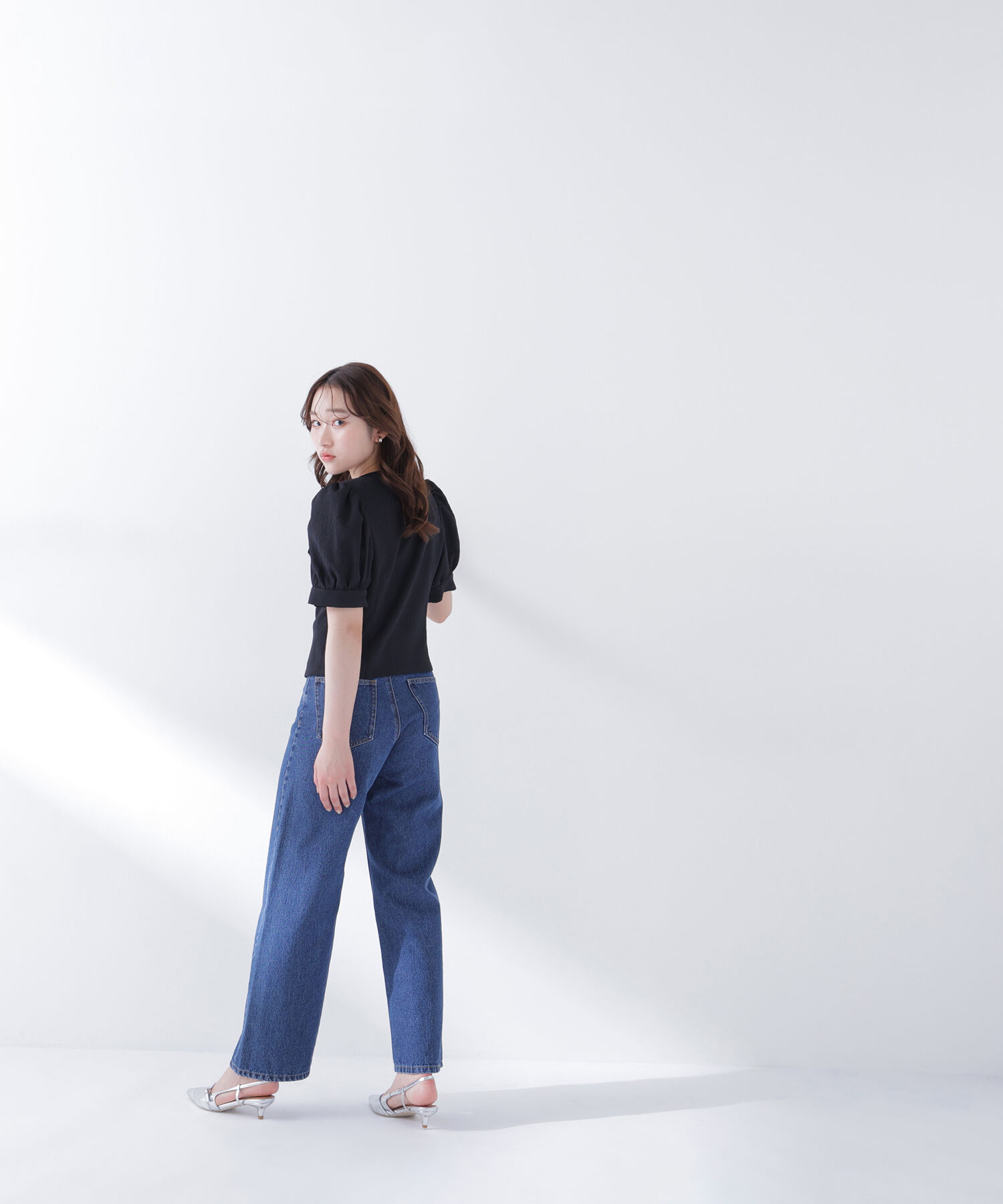  「ゴールドボタンジャガードブラウス」|シャツ・ブラウス|