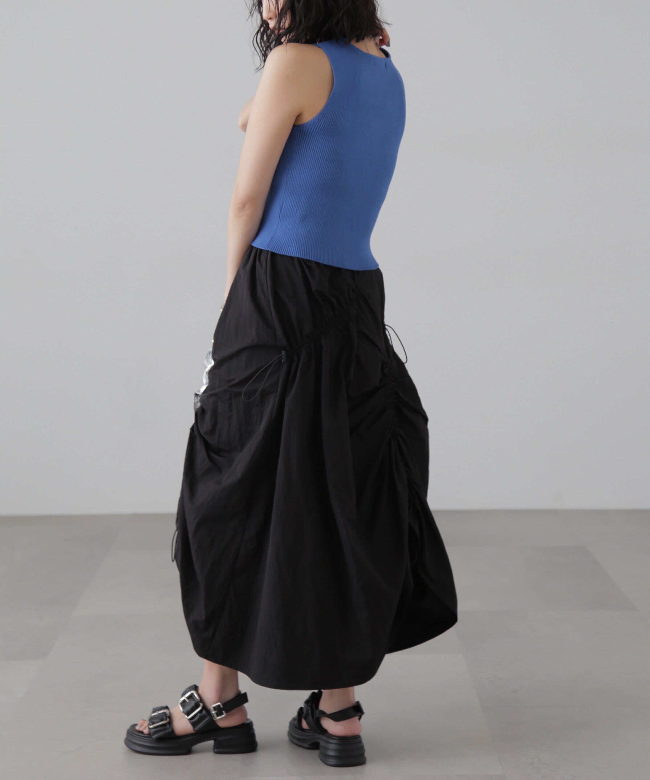  「フロントジップニットタンクトップ」|ニット・セーター|