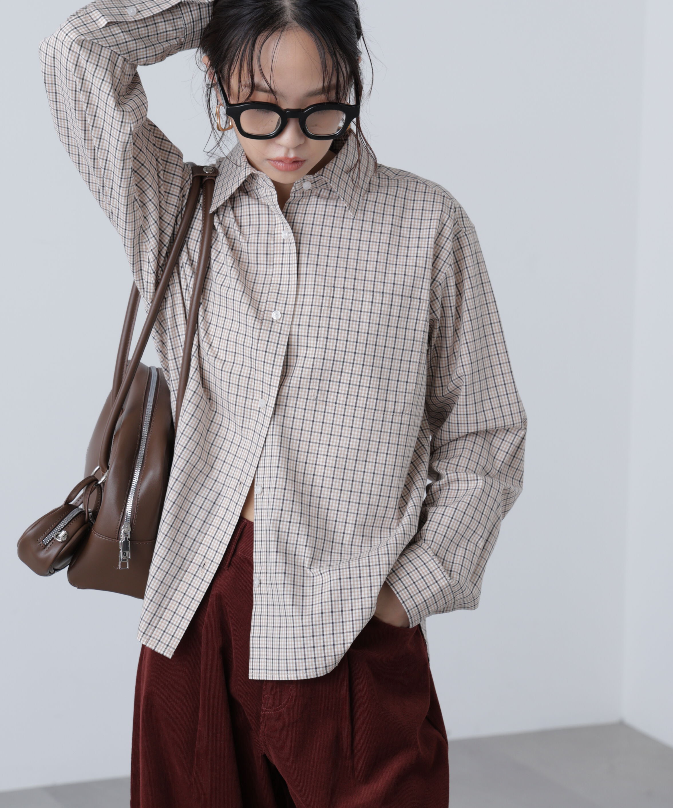  「タータンチェックレギュラーサイズシャツ」|シャツ・ブラウス|