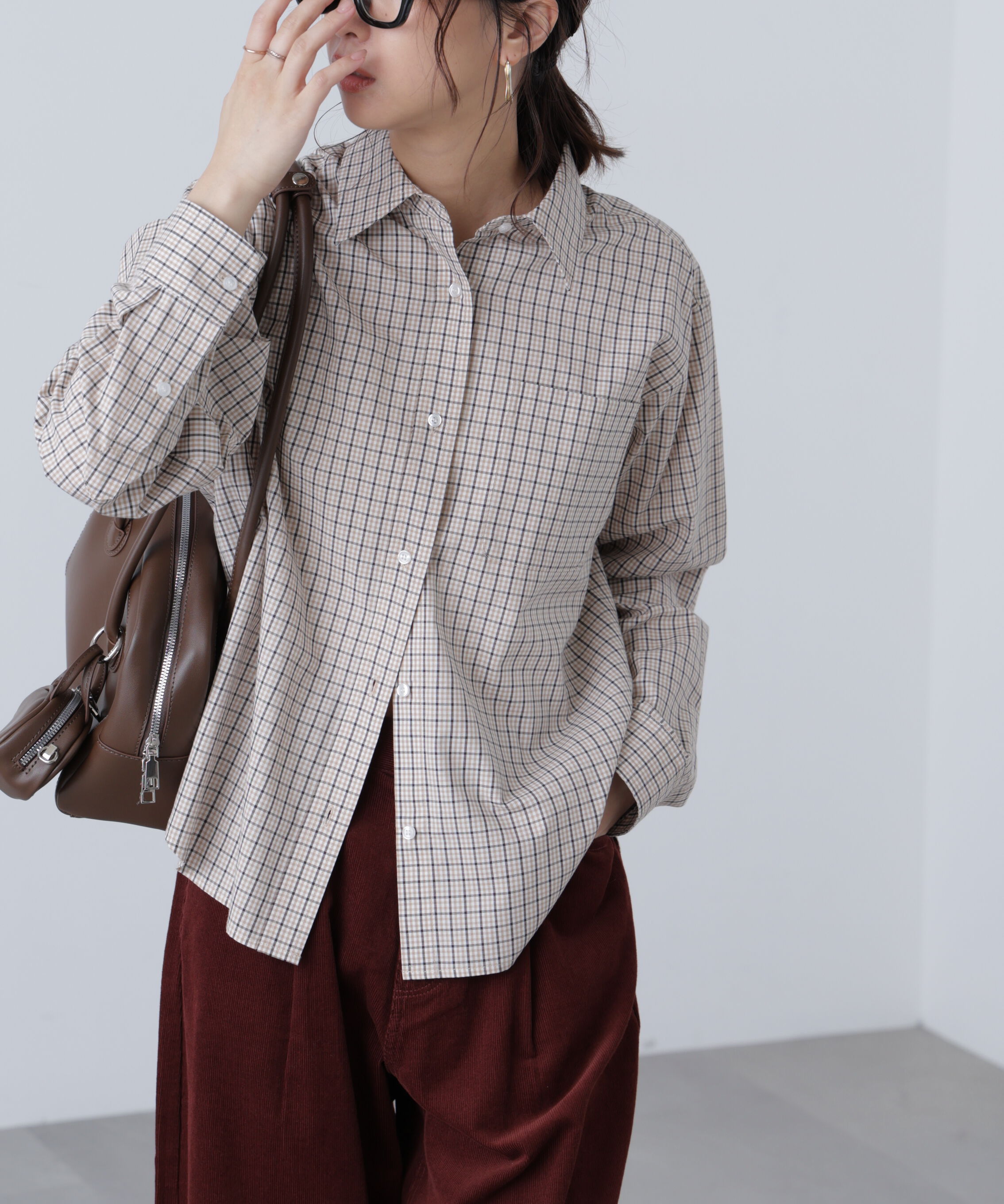  「タータンチェックレギュラーサイズシャツ」|シャツ・ブラウス|