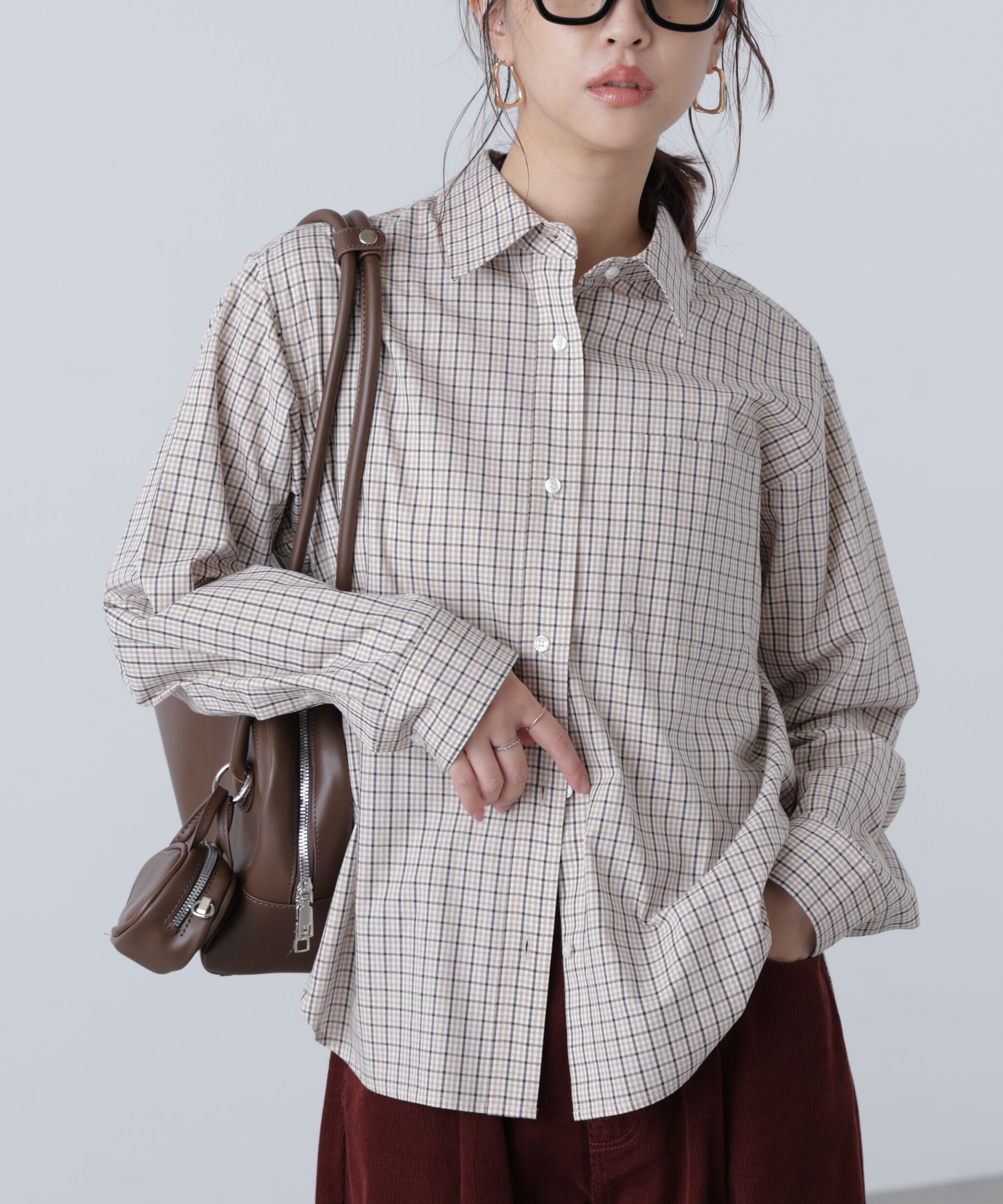  「タータンチェックレギュラーサイズシャツ」|シャツ・ブラウス|
