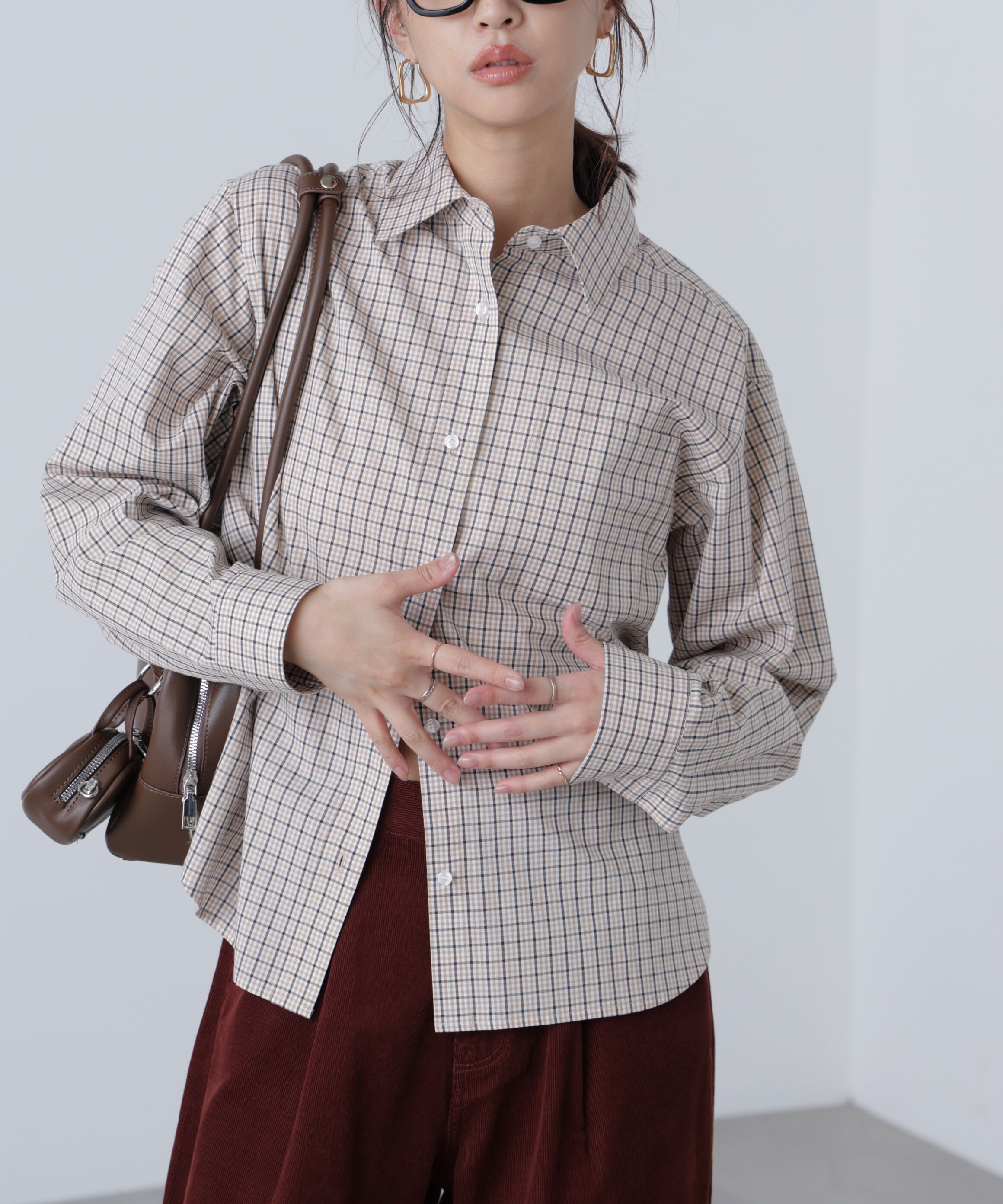  「タータンチェックレギュラーサイズシャツ」|シャツ・ブラウス|