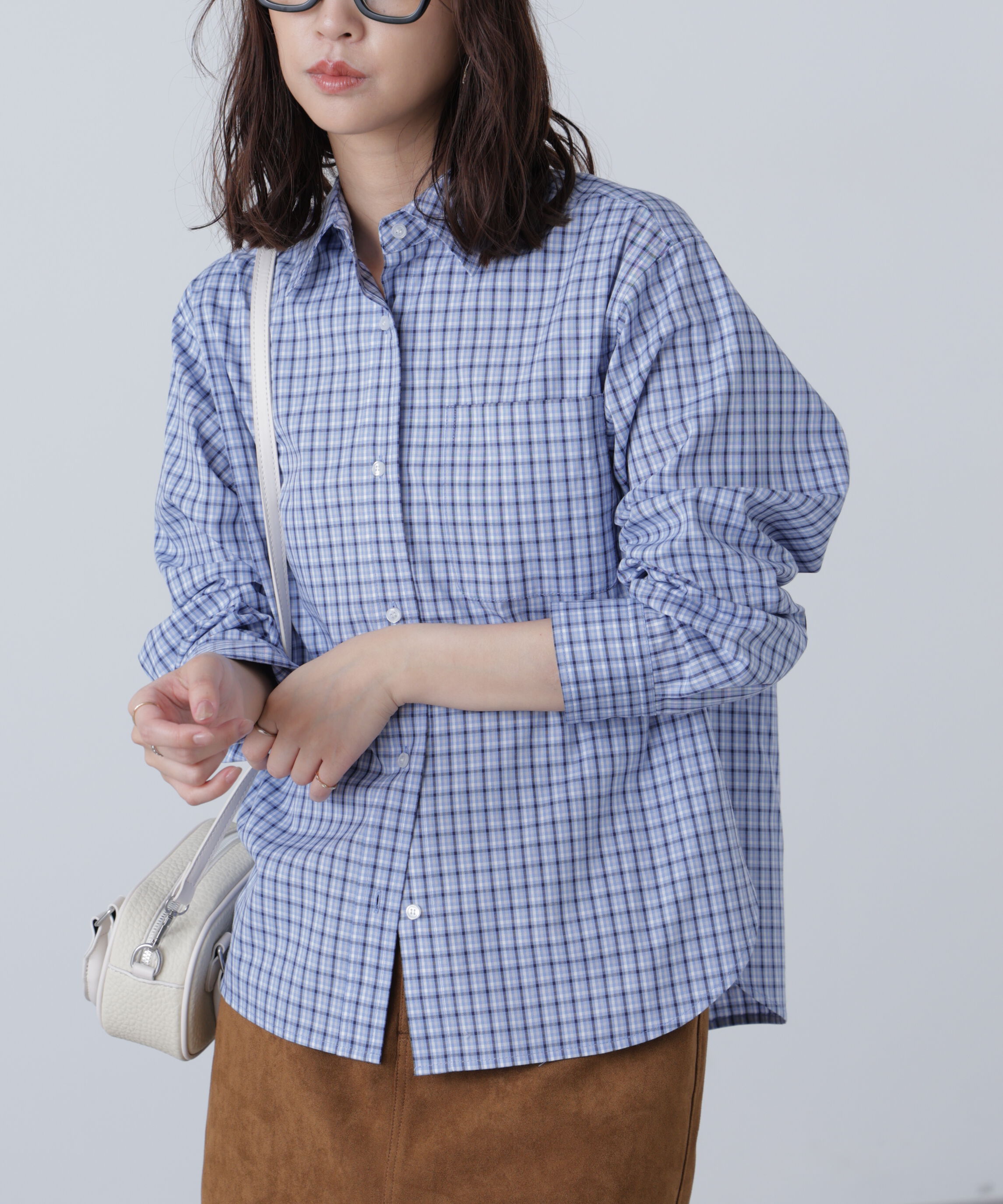  「タータンチェックレギュラーサイズシャツ」|シャツ・ブラウス|サックスチェ 1