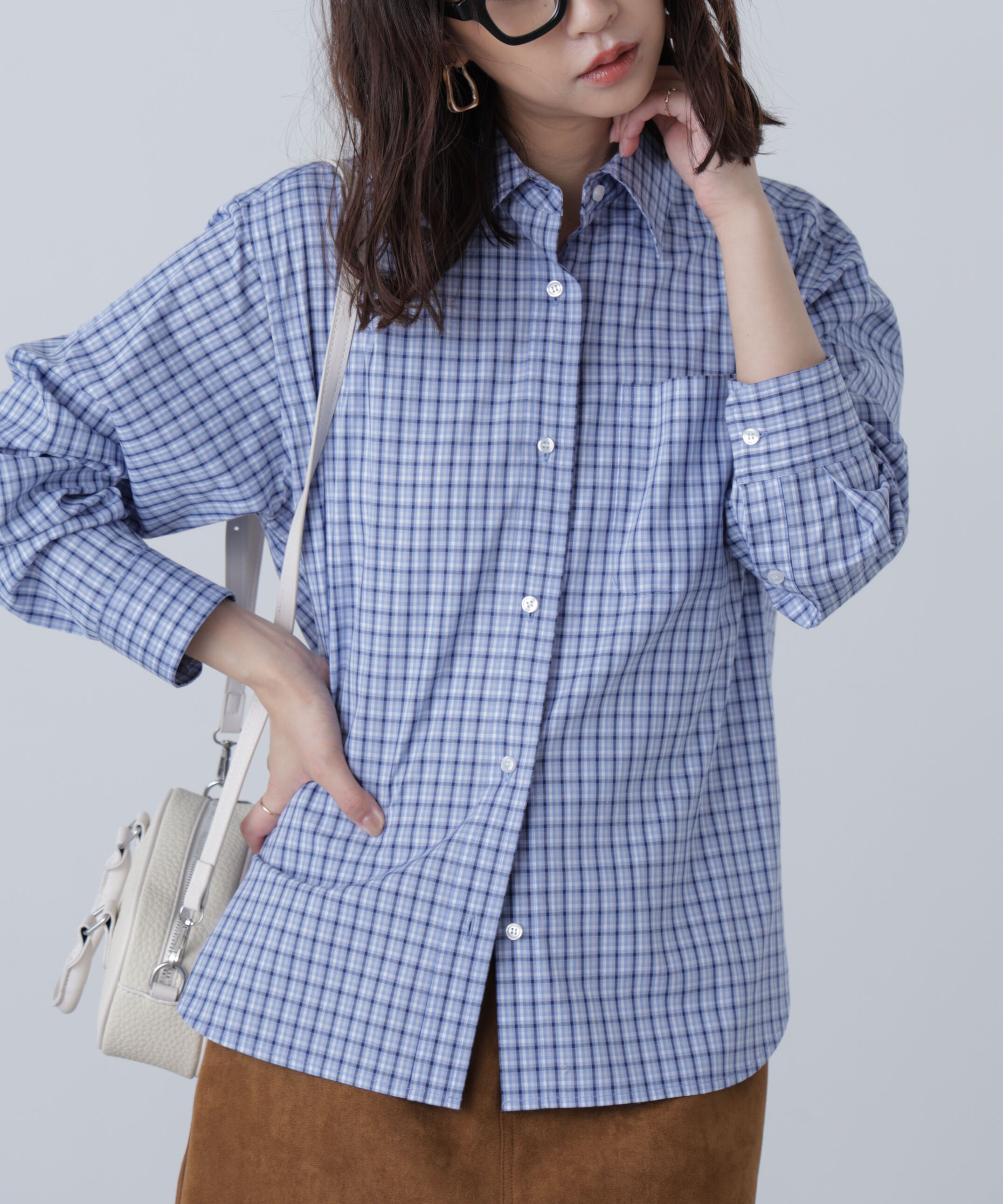  「タータンチェックレギュラーサイズシャツ」|シャツ・ブラウス|