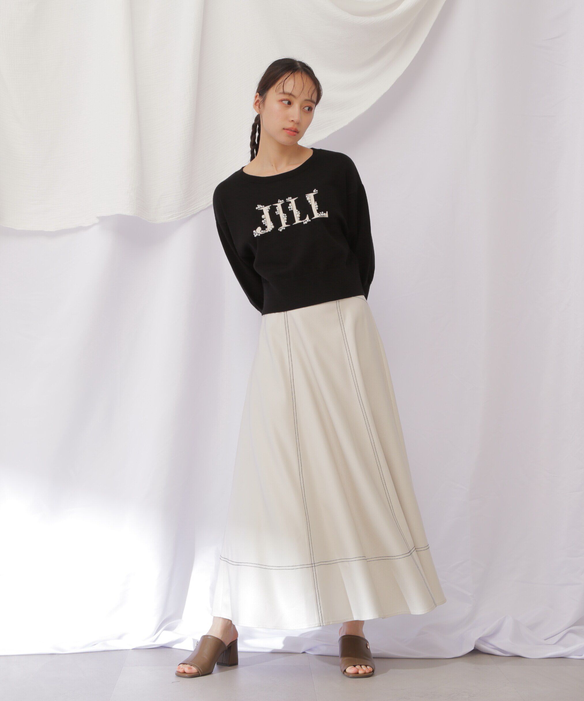  「ロゴジャガードビジューニット」|ニット・セーター|