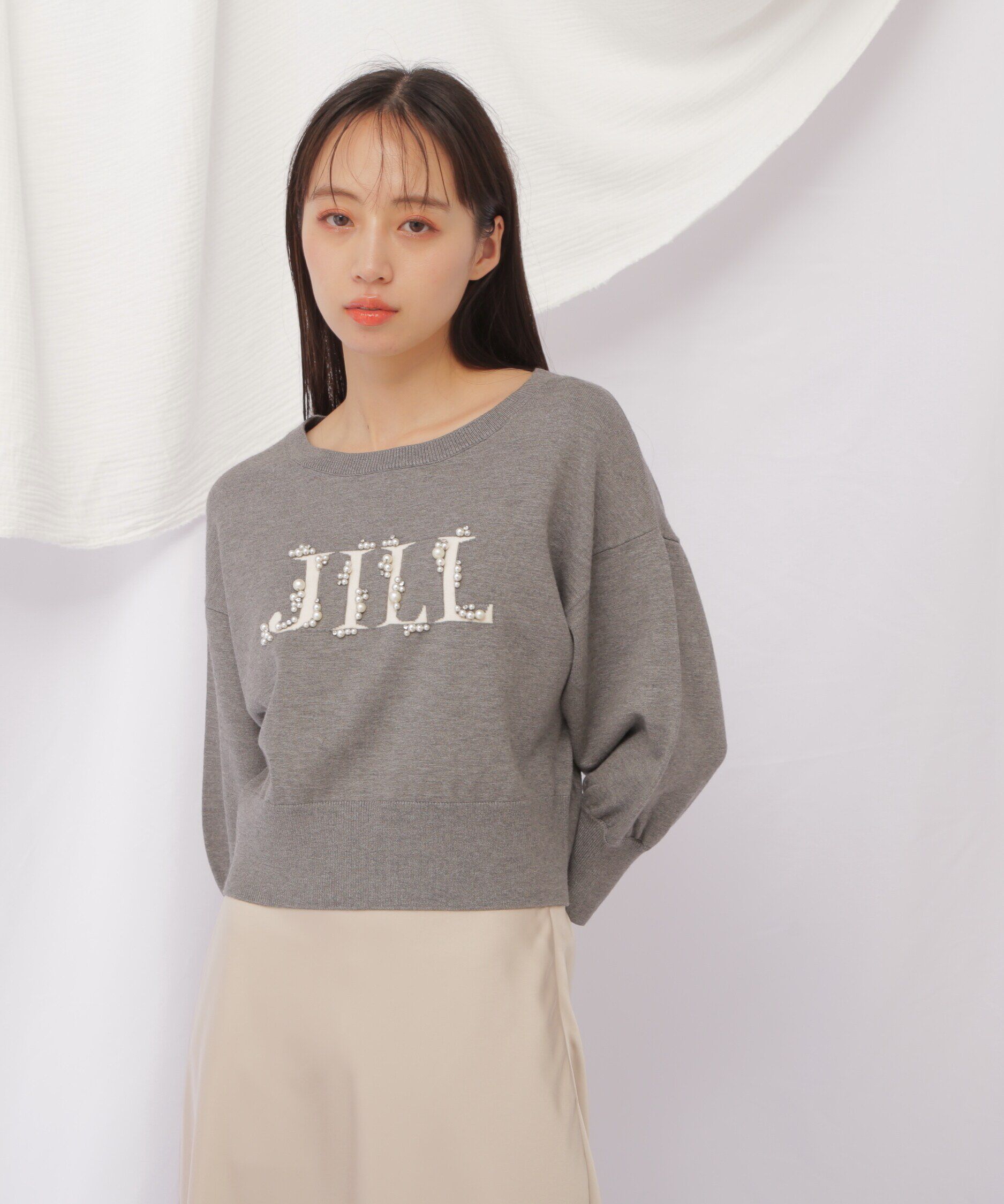  「ロゴジャガードビジューニット」|ニット・セーター|