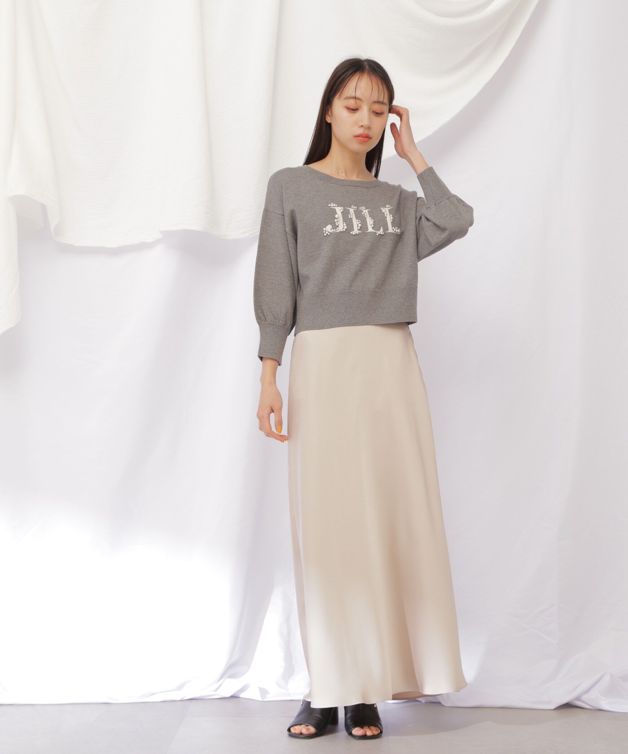  「ロゴジャガードビジューニット」|ニット・セーター|