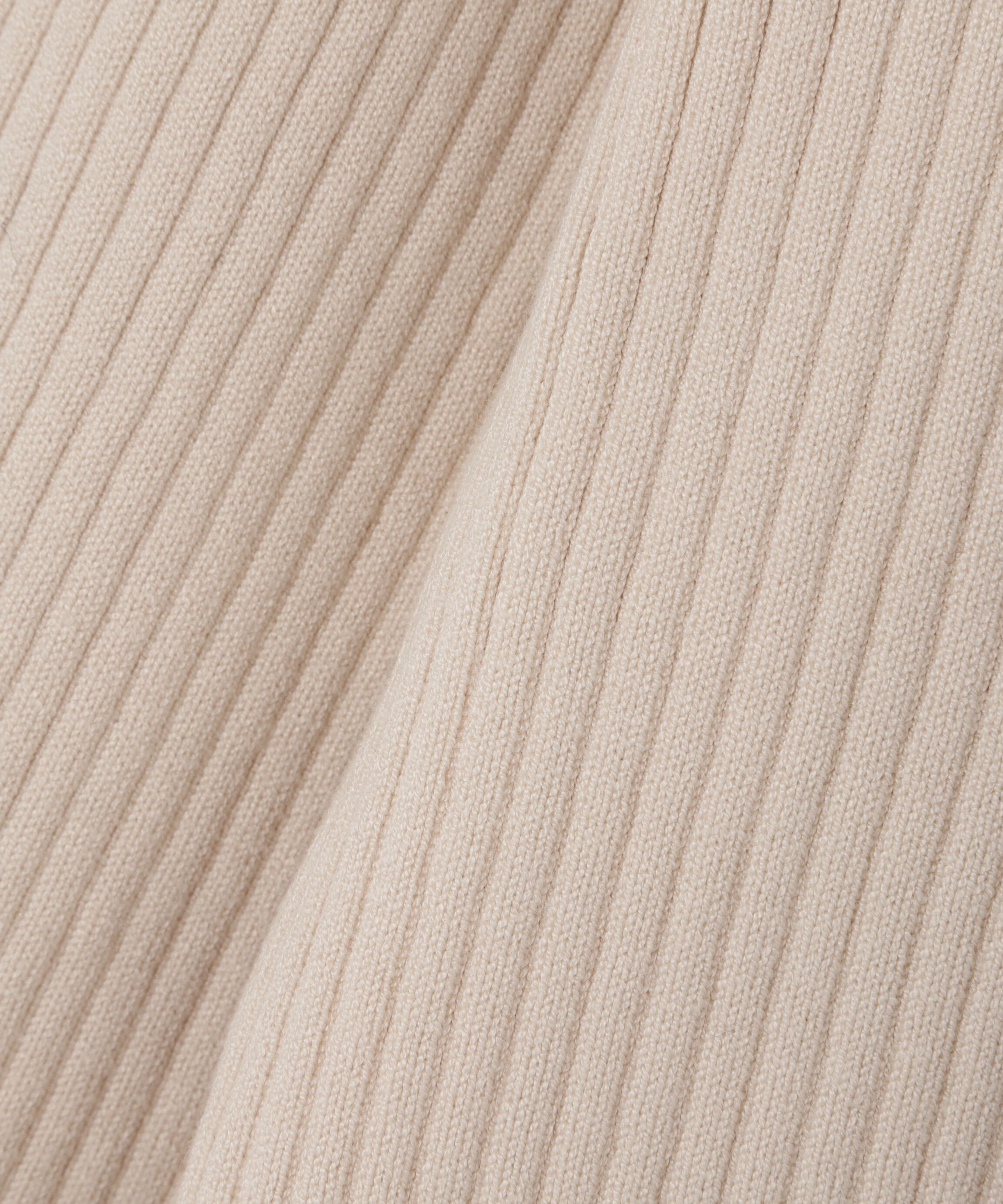  「幾何チェック柄スカーフ付きリブニット」|ニット・セーター|