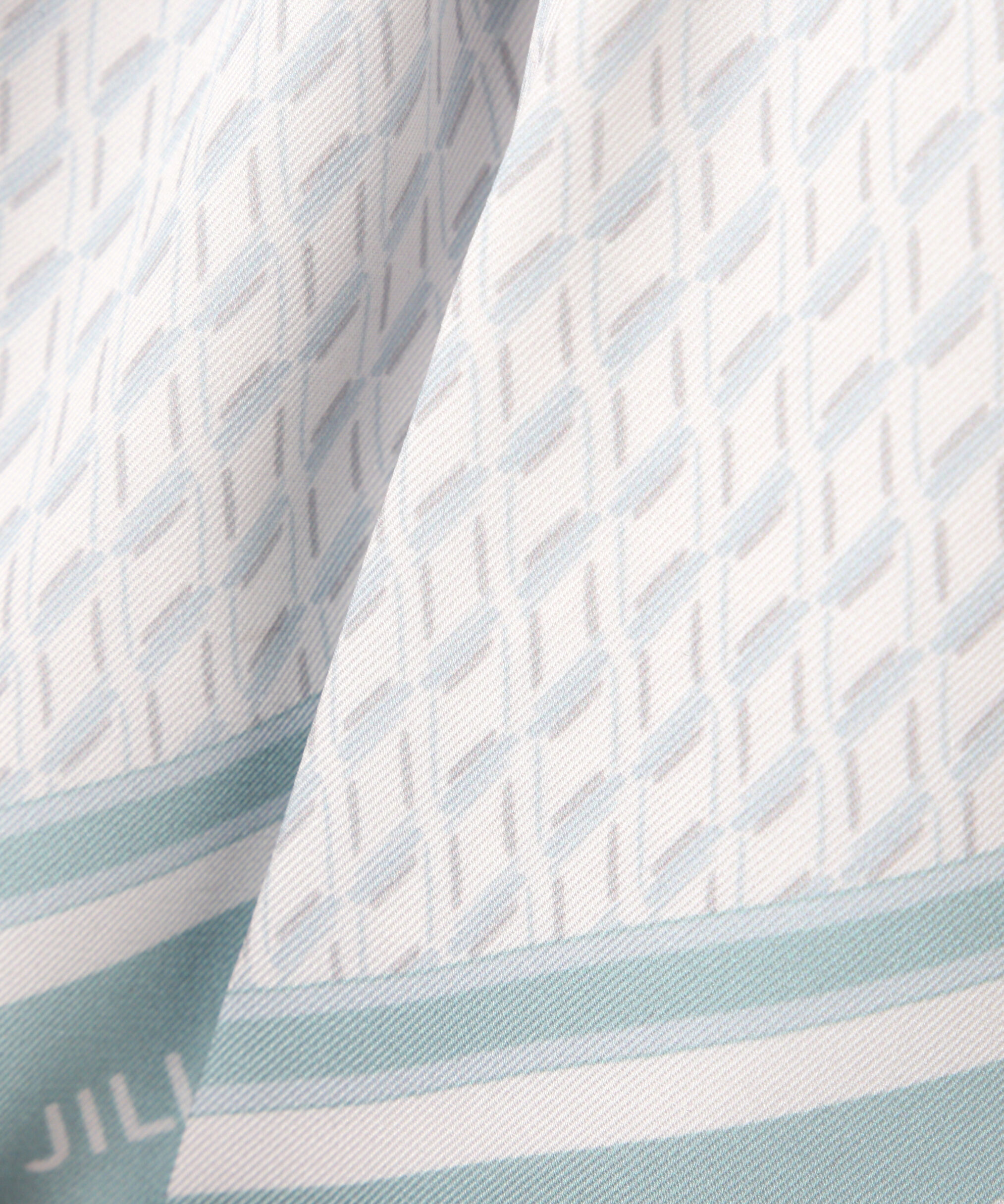  「幾何チェック柄スカーフ付きリブニット」|ニット・セーター|