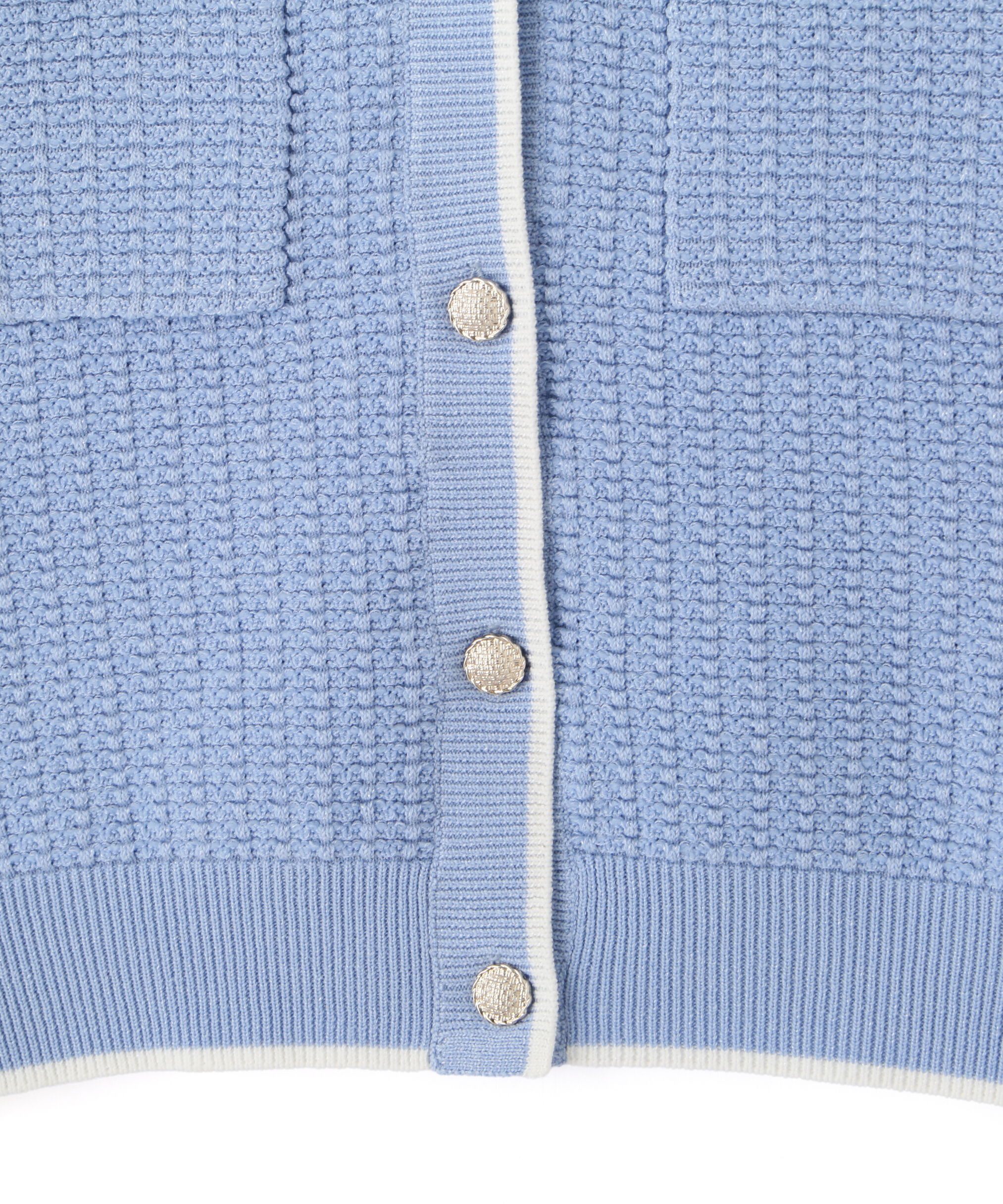  「半袖ツイードニットカーディガン」|ニット・セーター|