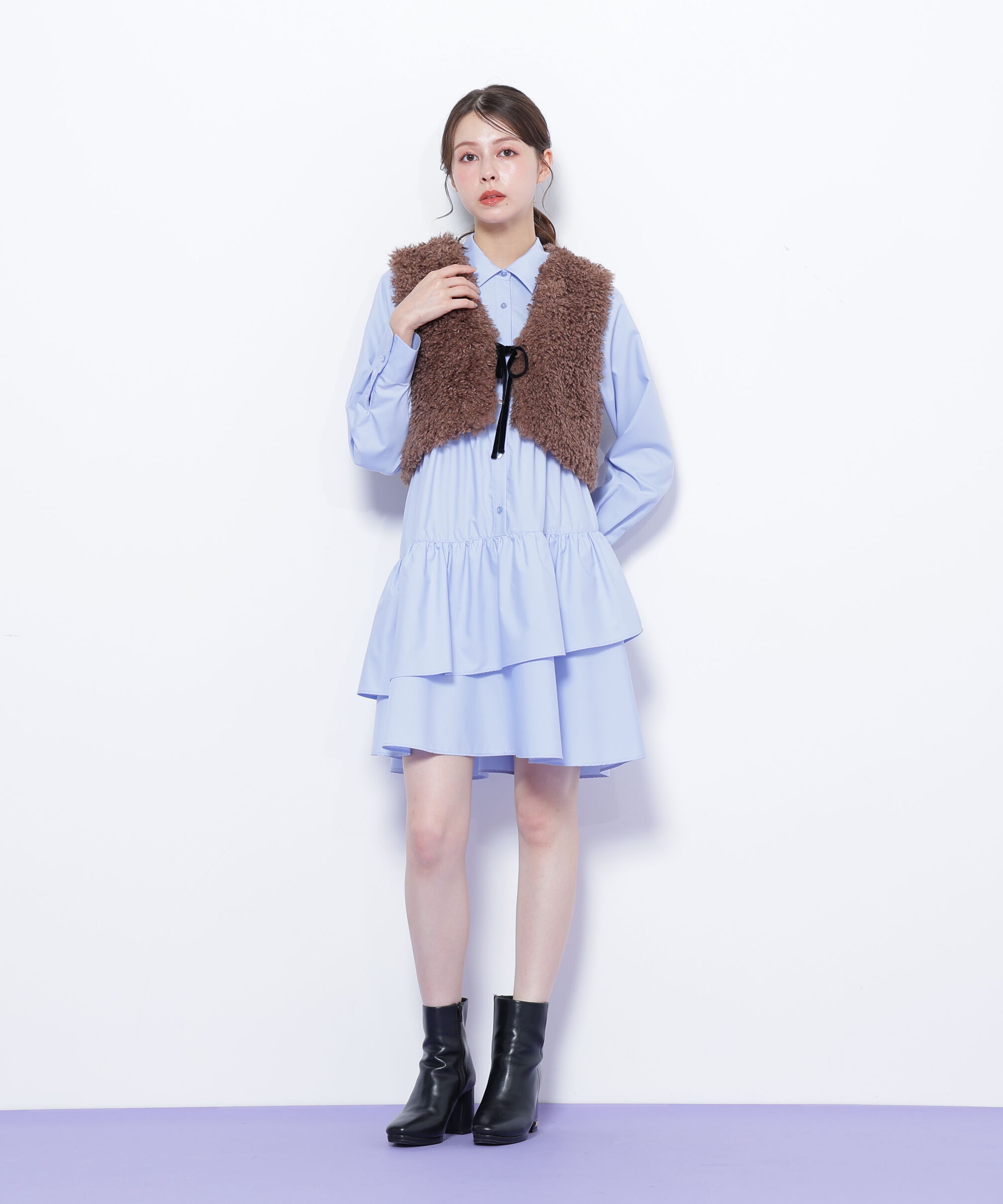  「リボン付きボアベスト」|その他|