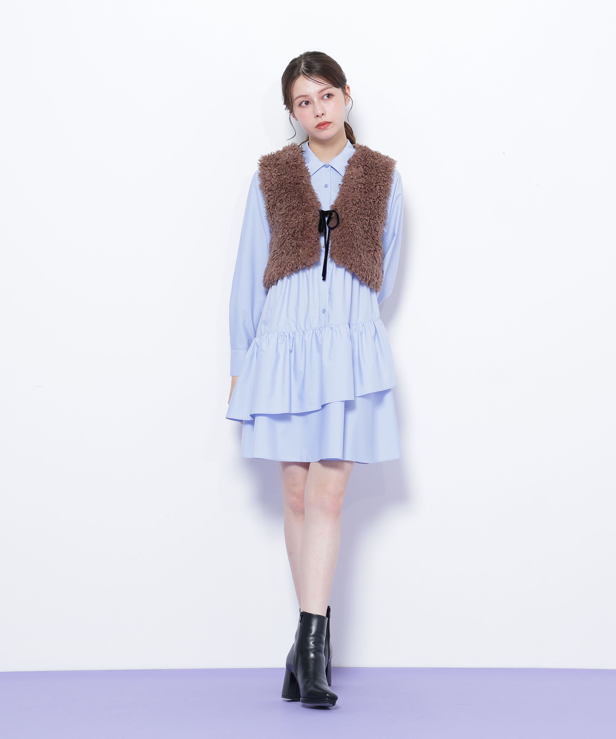  「リボン付きボアベスト」|その他|