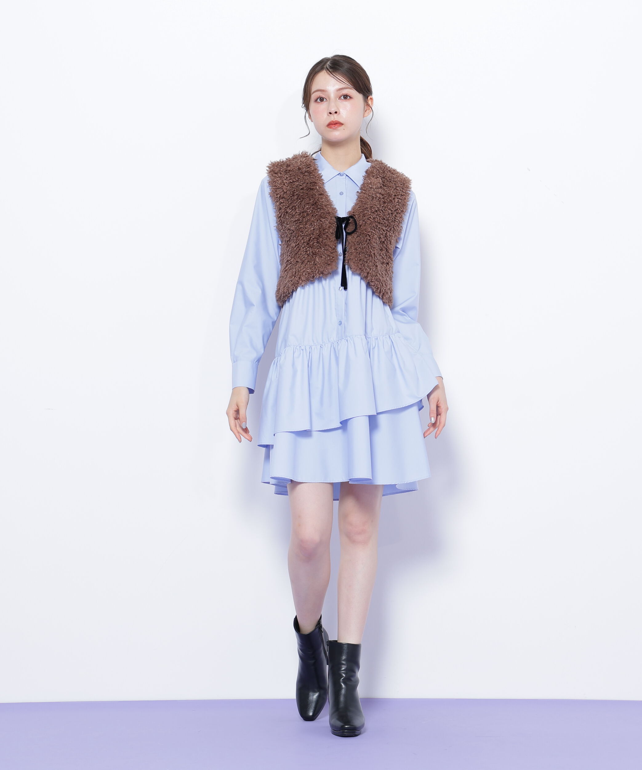  「リボン付きボアベスト」|その他|