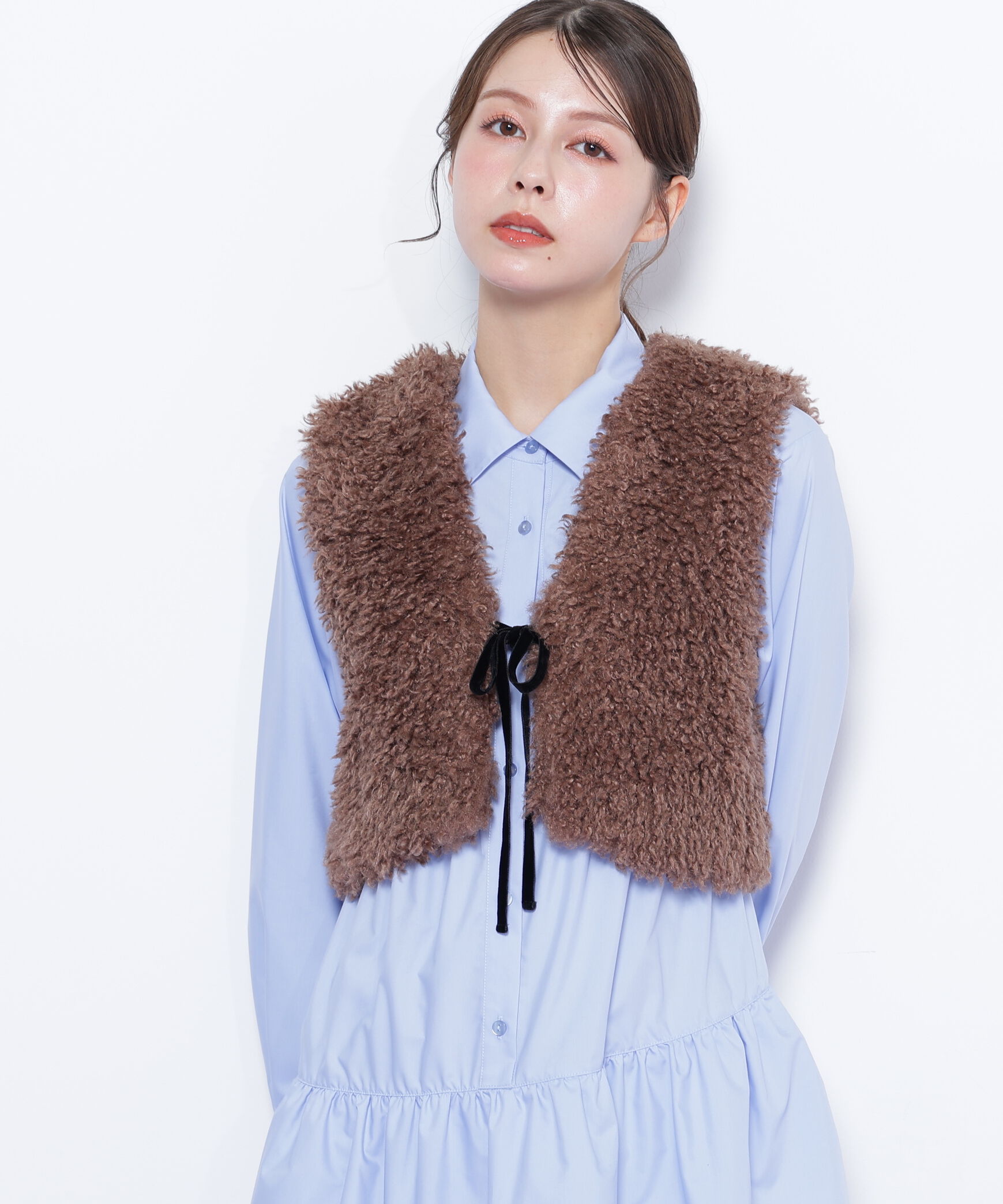  「リボン付きボアベスト」|その他|