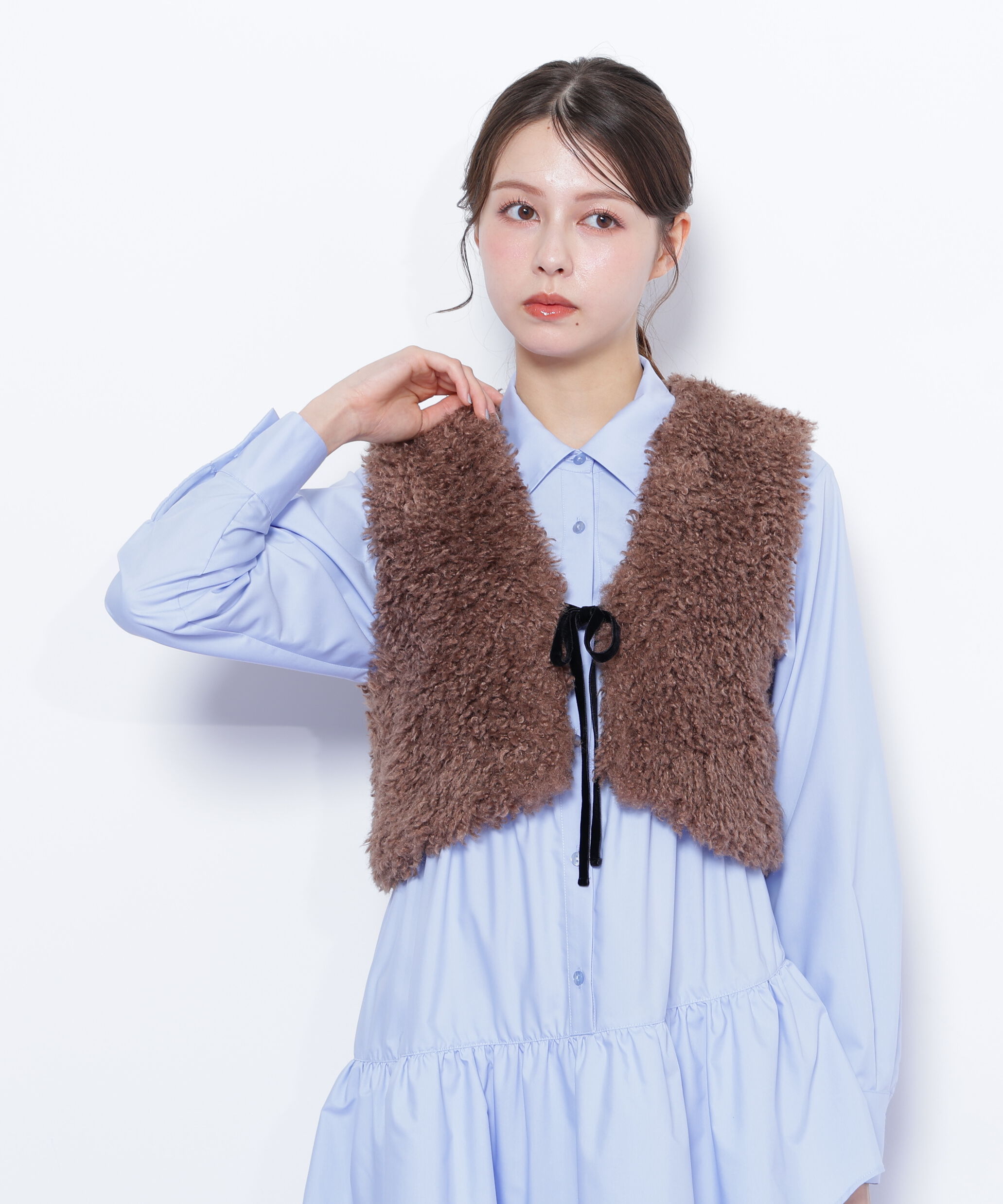  「リボン付きボアベスト」|その他|