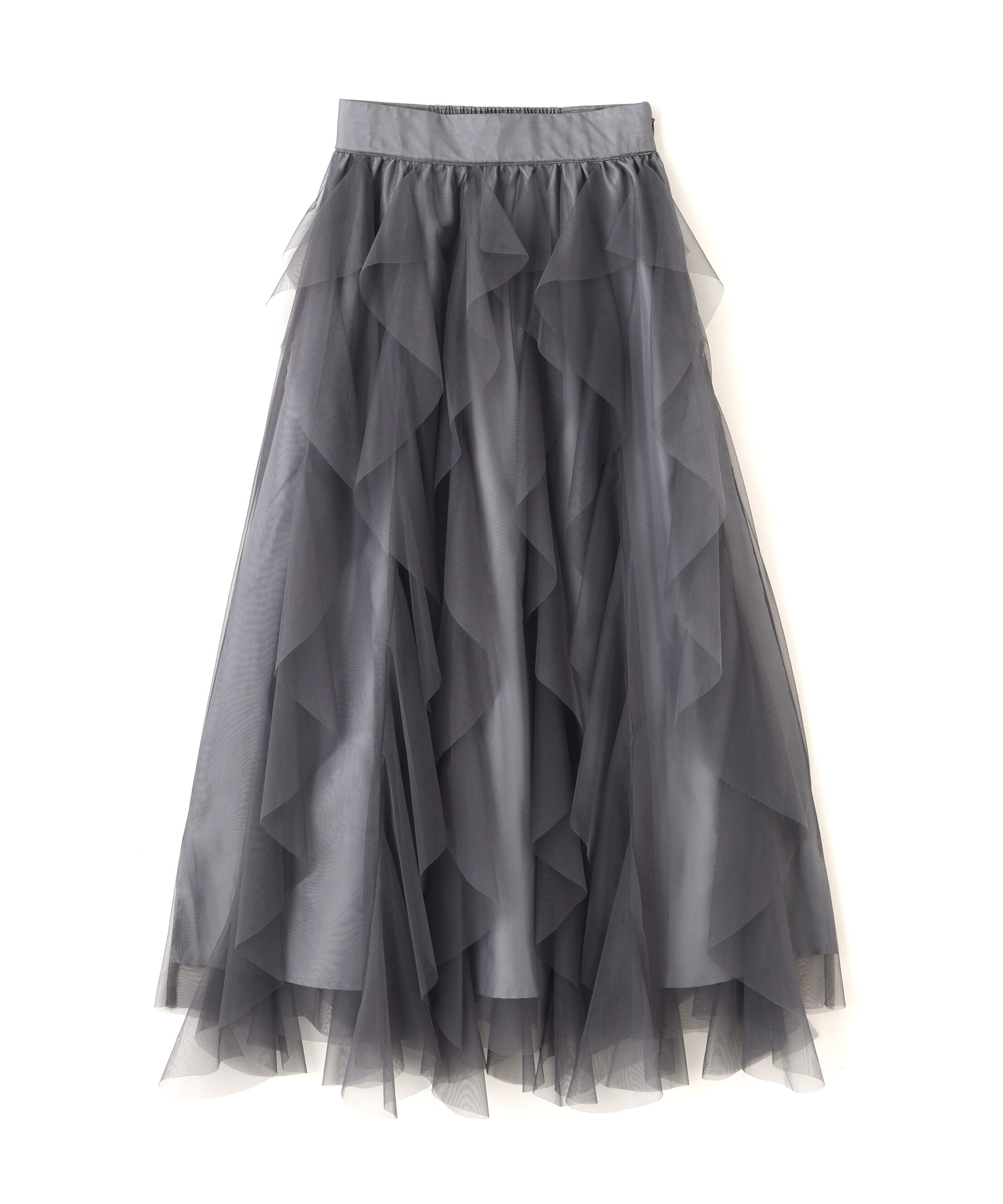  「縦ラッフルチュールスカート」|スカート|