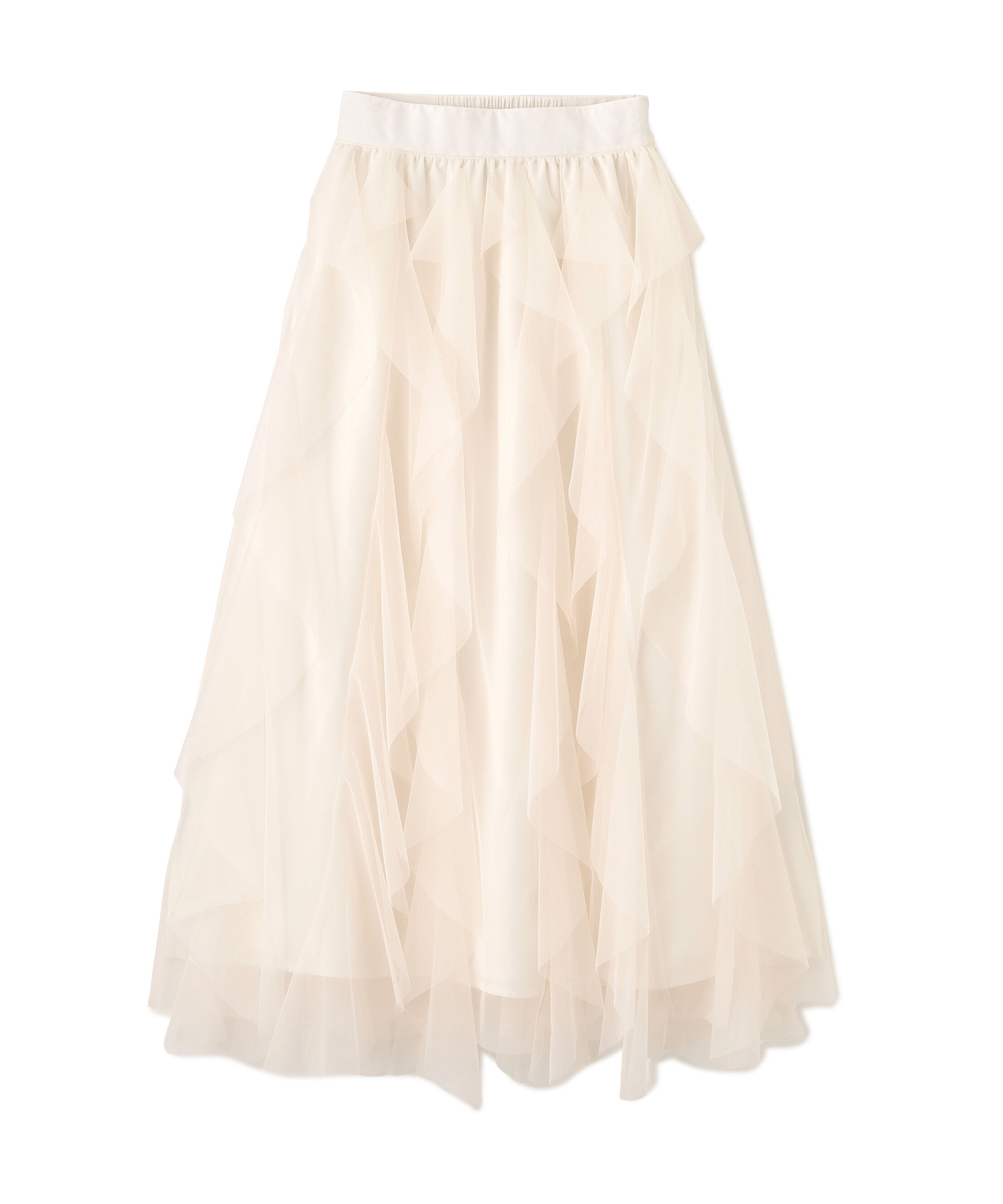  「縦ラッフルチュールスカート」|スカート|