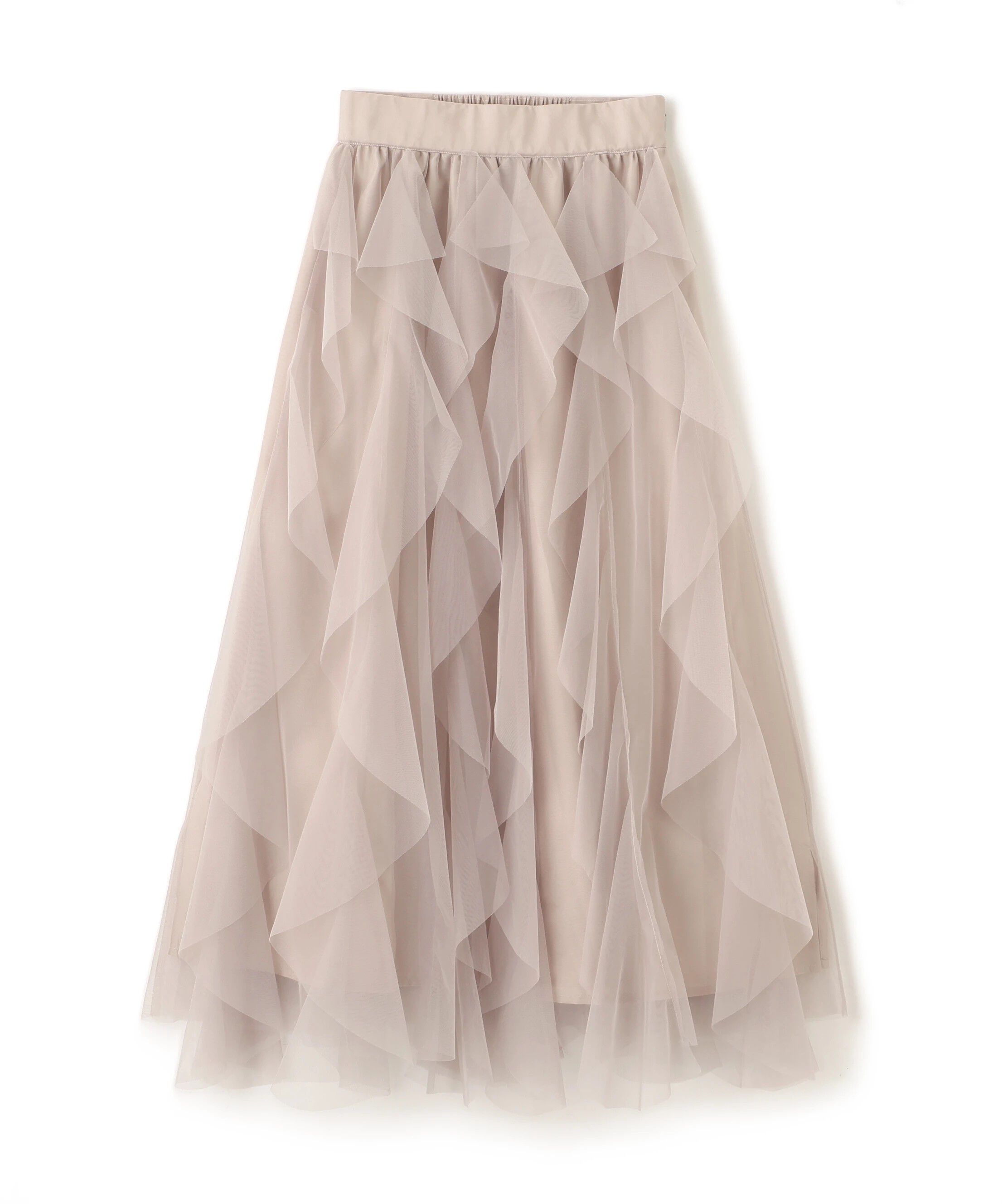  「縦ラッフルチュールスカート」|スカート|