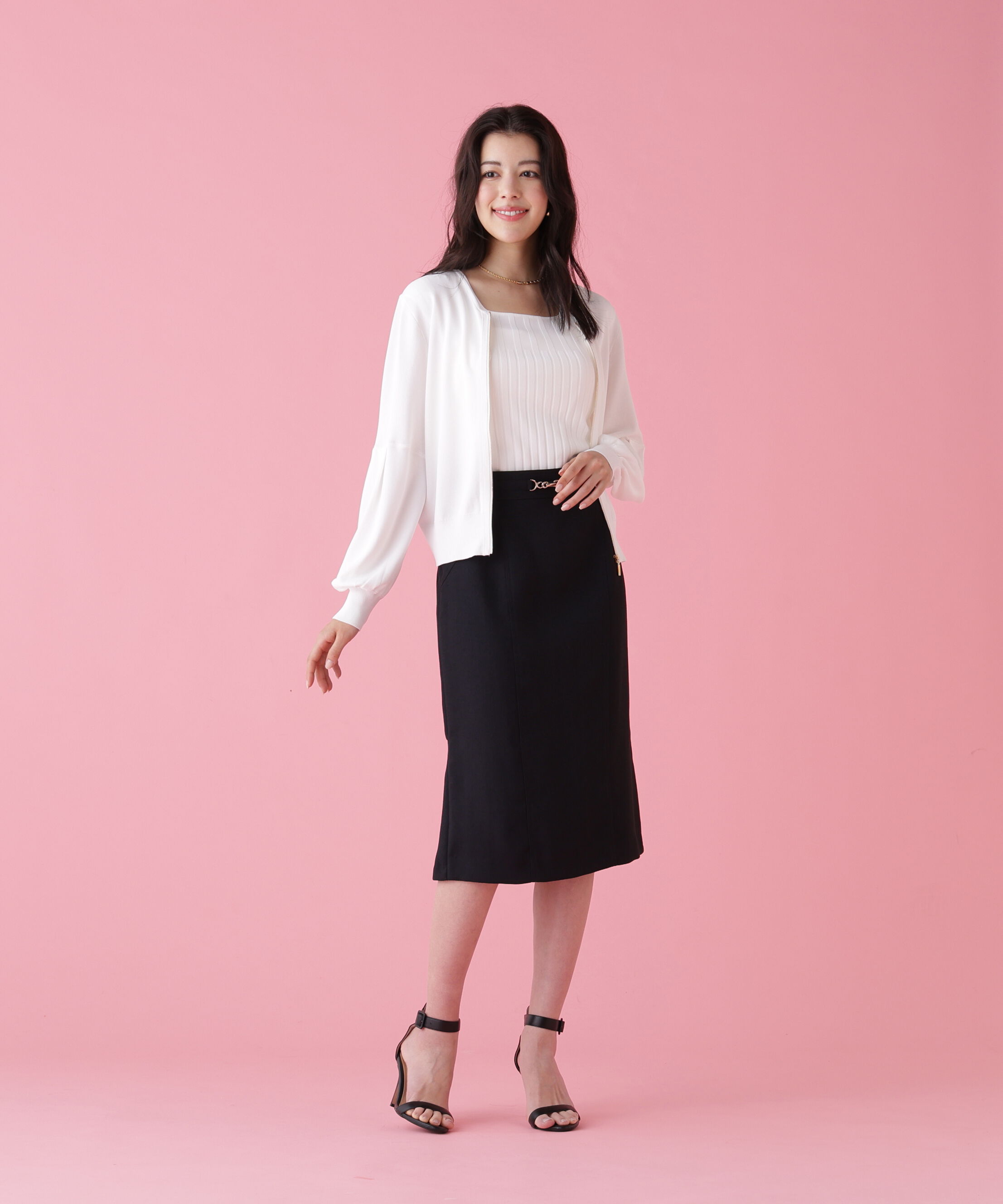  「メタルパーツバックマーメイドスカート」|スカート|