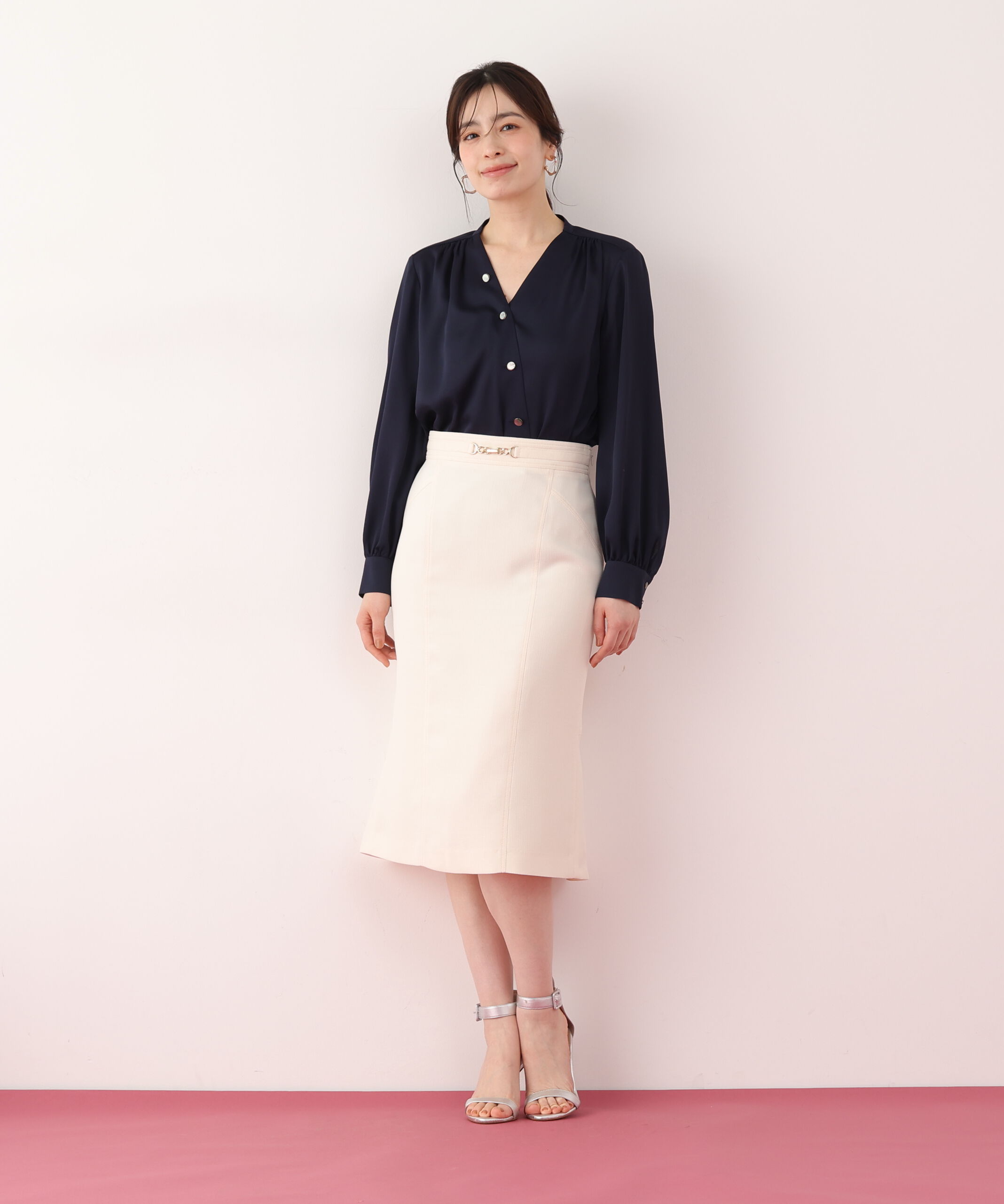  「メタルパーツバックマーメイドスカート」|スカート|