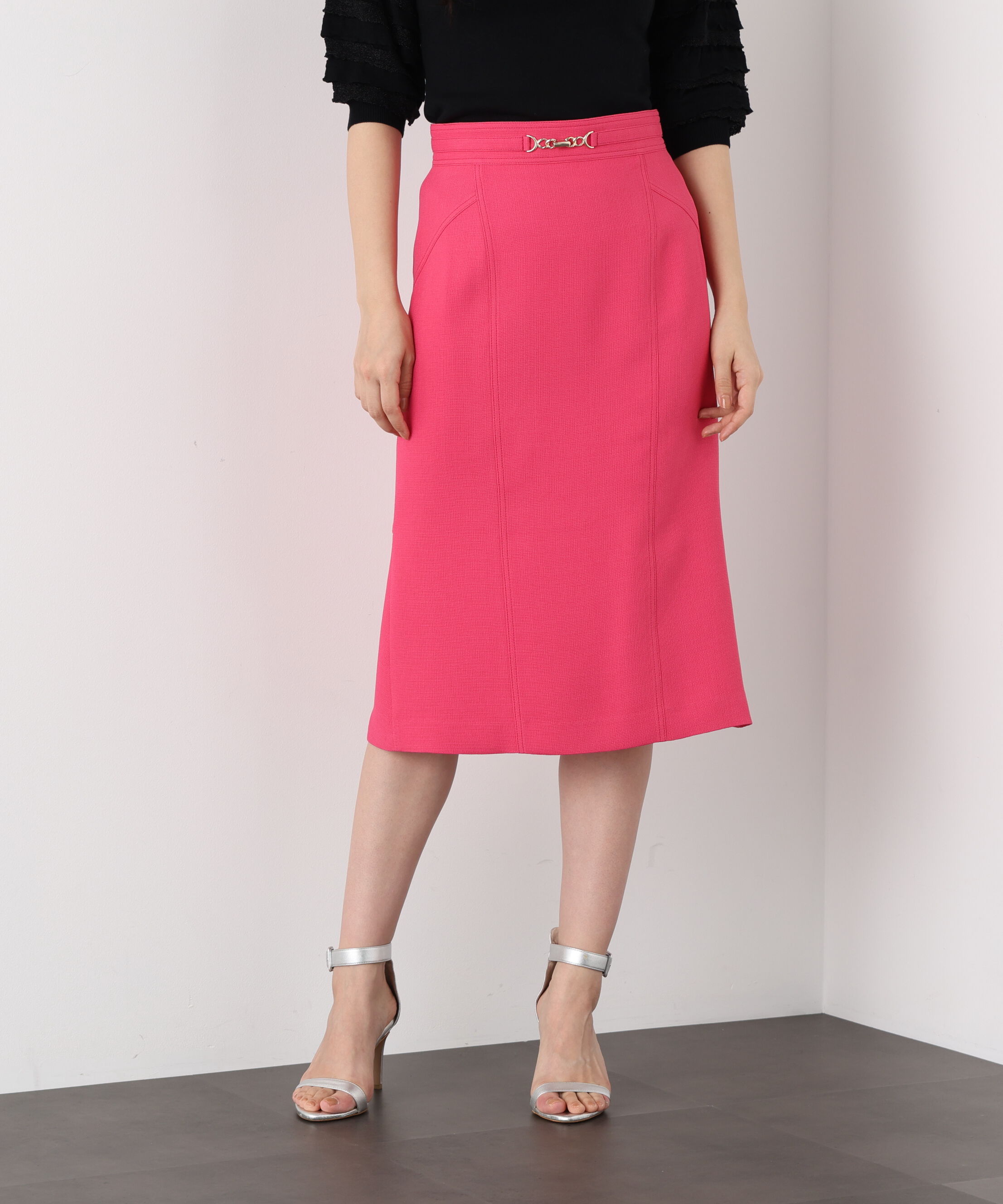  「メタルパーツバックマーメイドスカート」|スカート|