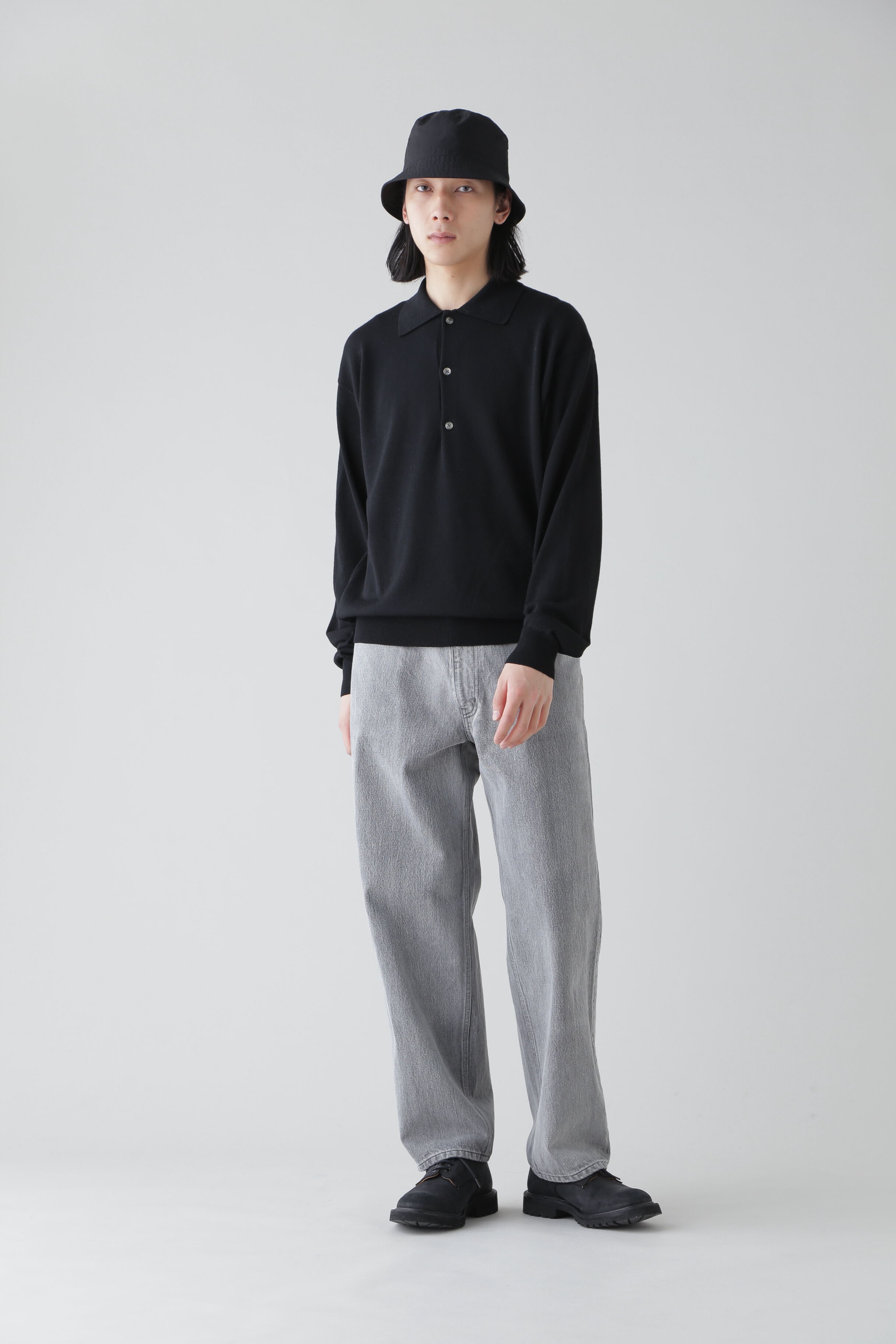 YLEVE 「YLEVE / HIGH TWIST FINE WOOL KN POLO」|ニット・セーター|