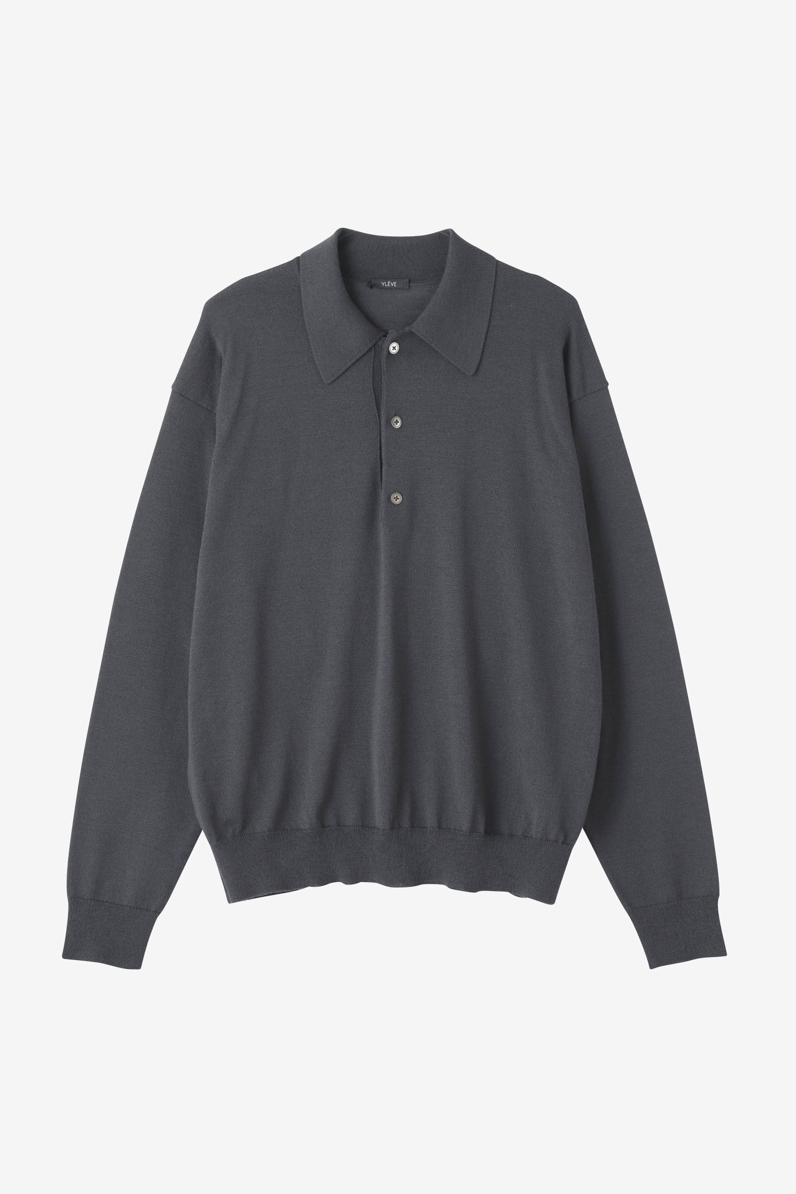 YLEVE 「YLEVE / HIGH TWIST FINE WOOL KN POLO」|ニット・セーター|
