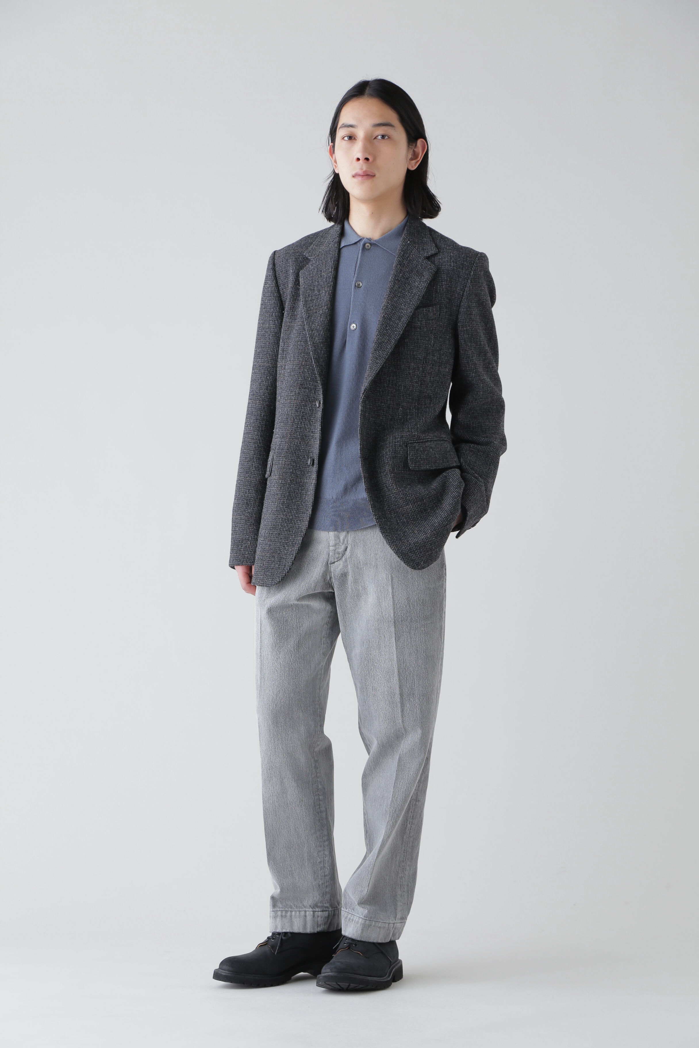 YLEVE 「YLEVE / HIGH TWIST FINE WOOL KN POLO」|ニット・セーター|